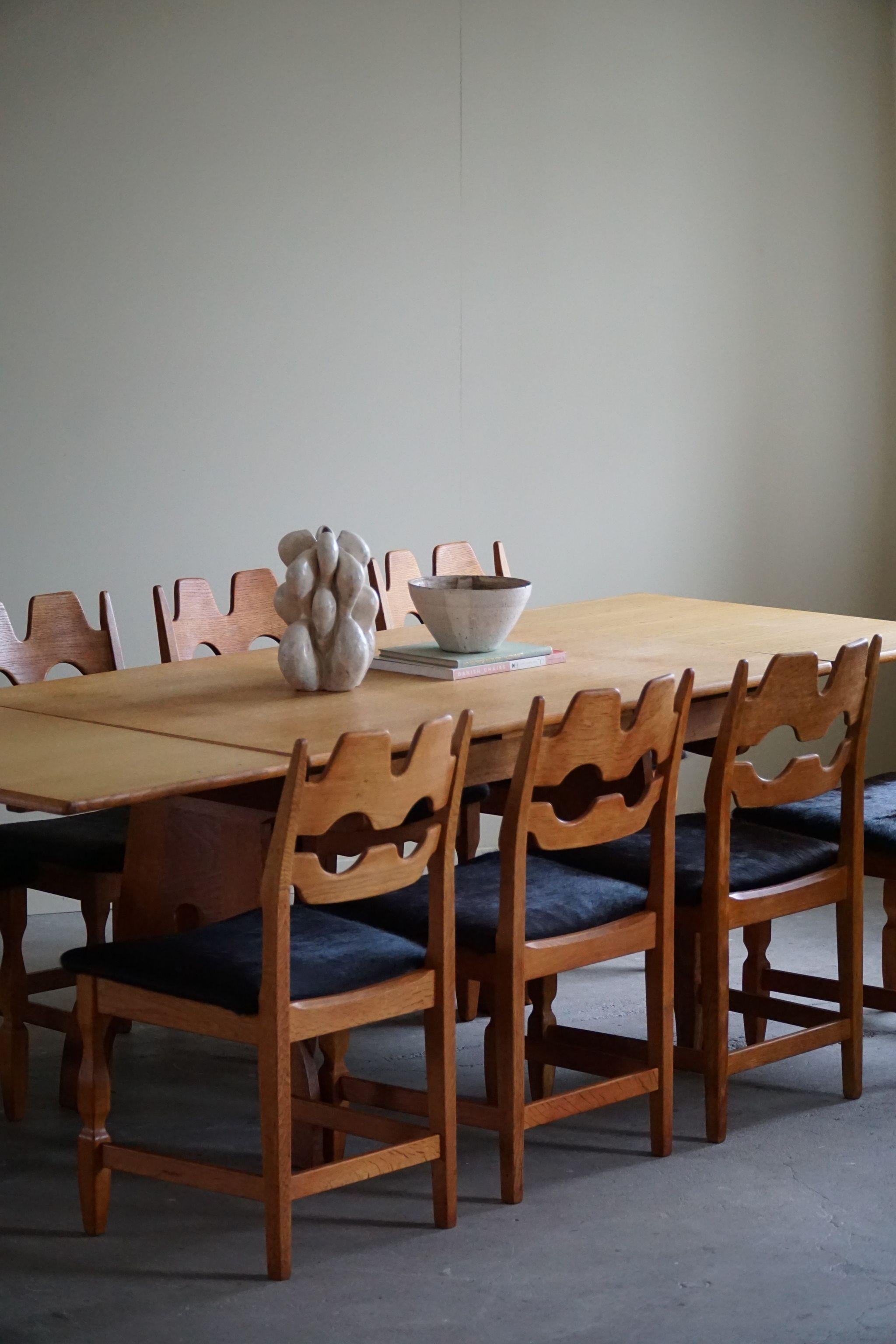 Henning Kjærnulf, Dining Table / Desk in Oak, Danish Mid Century Modern, 1960s 3