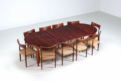Table à manger Henning Kjaernulf en palissandre, Soro Stole, Danemark, 1960