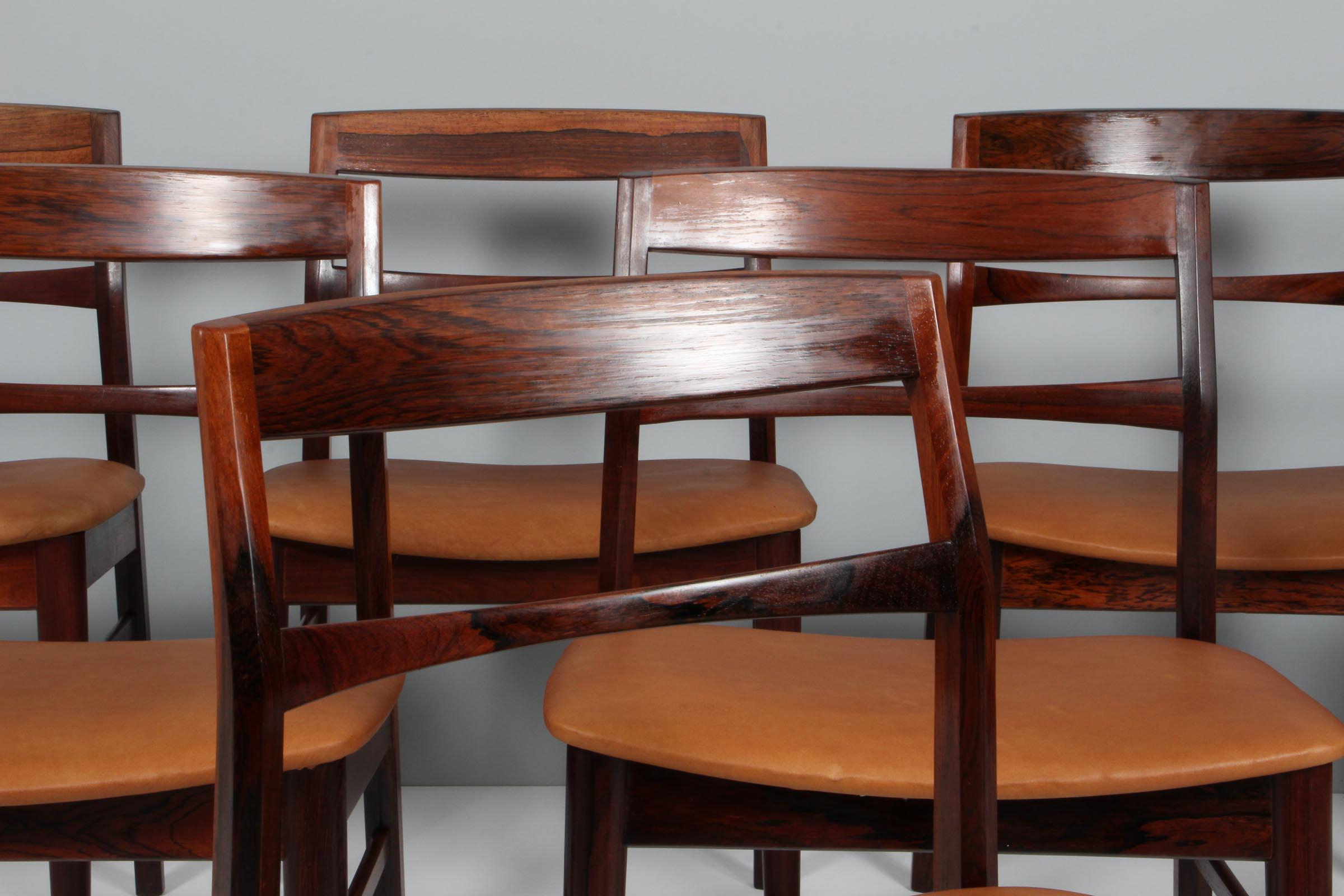 Scandinavian Modern Henning Kjærnulf Eight Dining Chairs