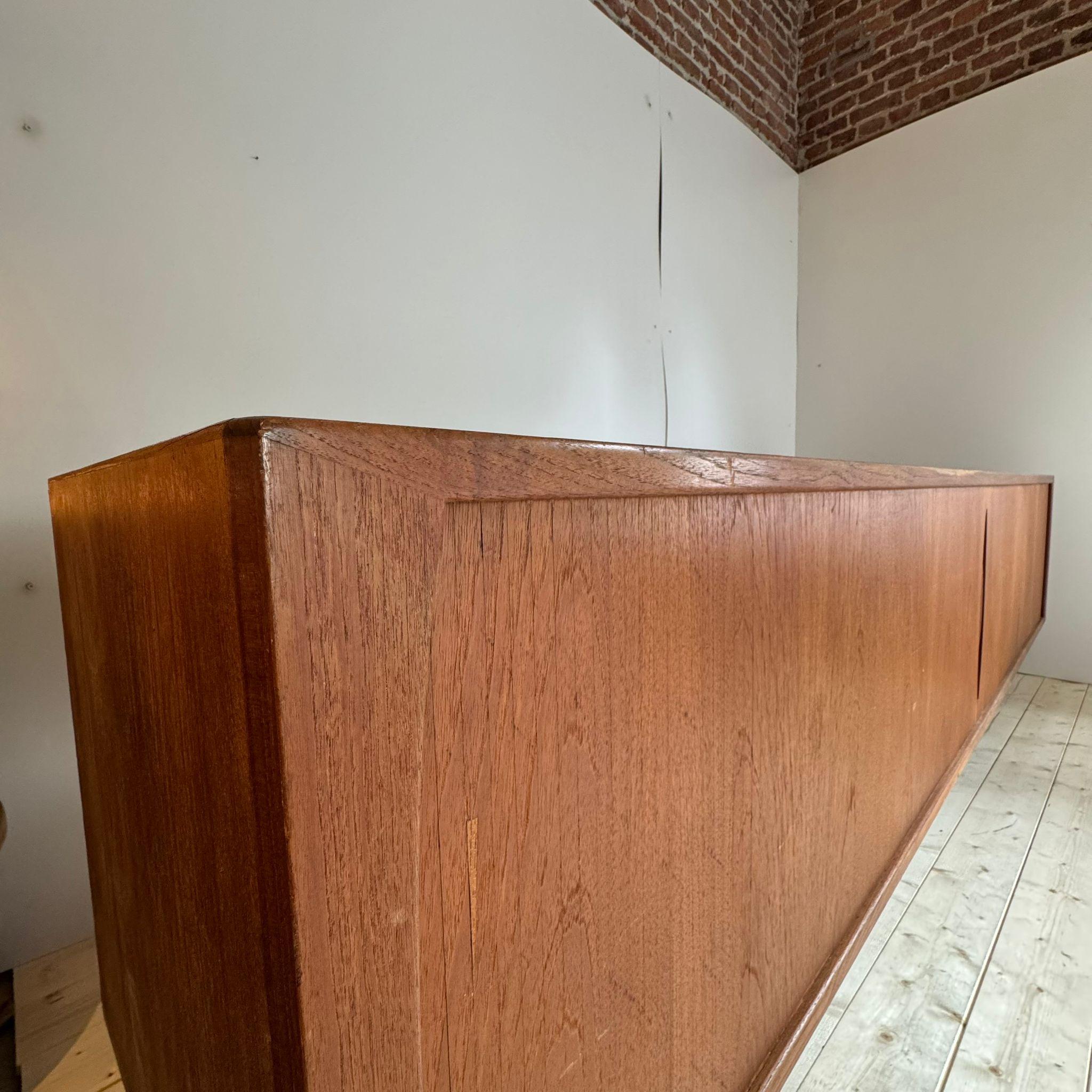 Veneer Henning Kjaernulf for Bruno Hansen, teak sideboard, Denmark 1960 For Sale
