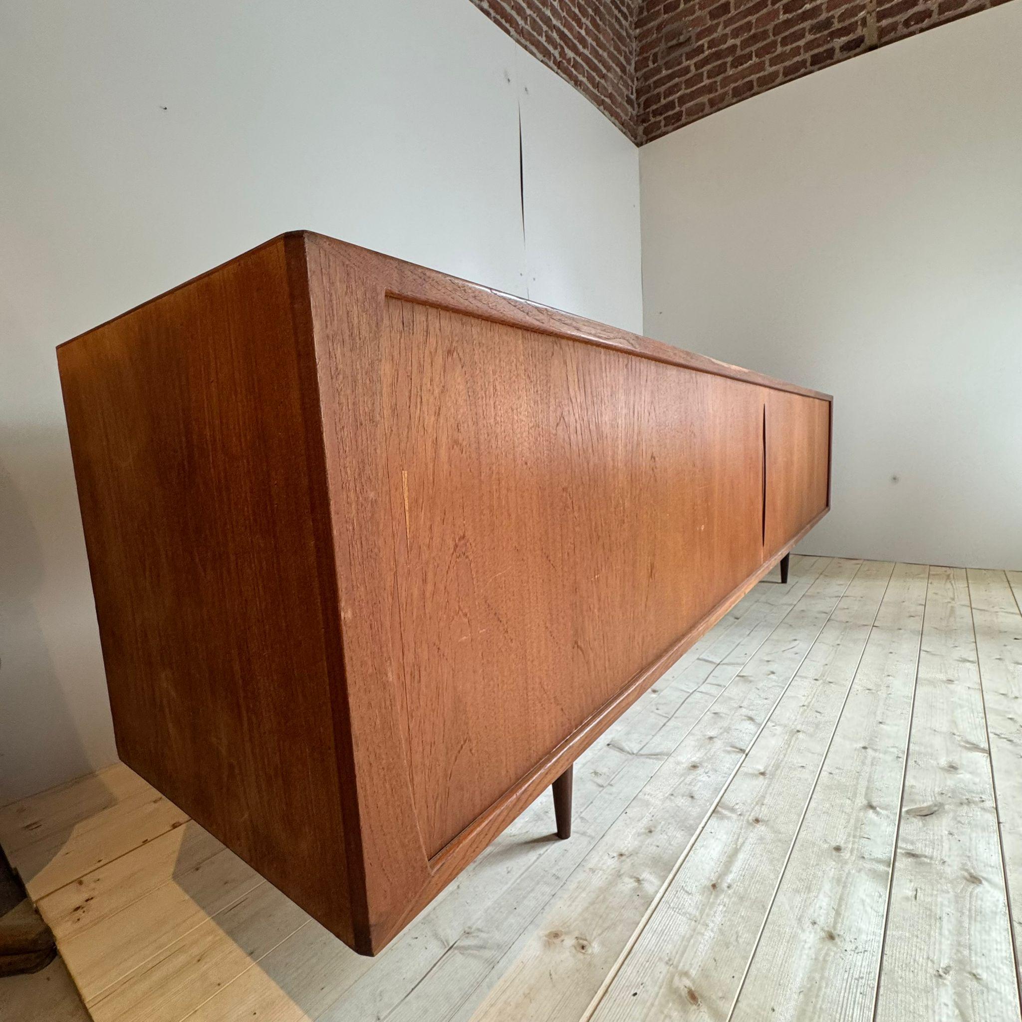 Mid-20th Century Henning Kjaernulf for Bruno Hansen, teak sideboard, Denmark 1960 For Sale