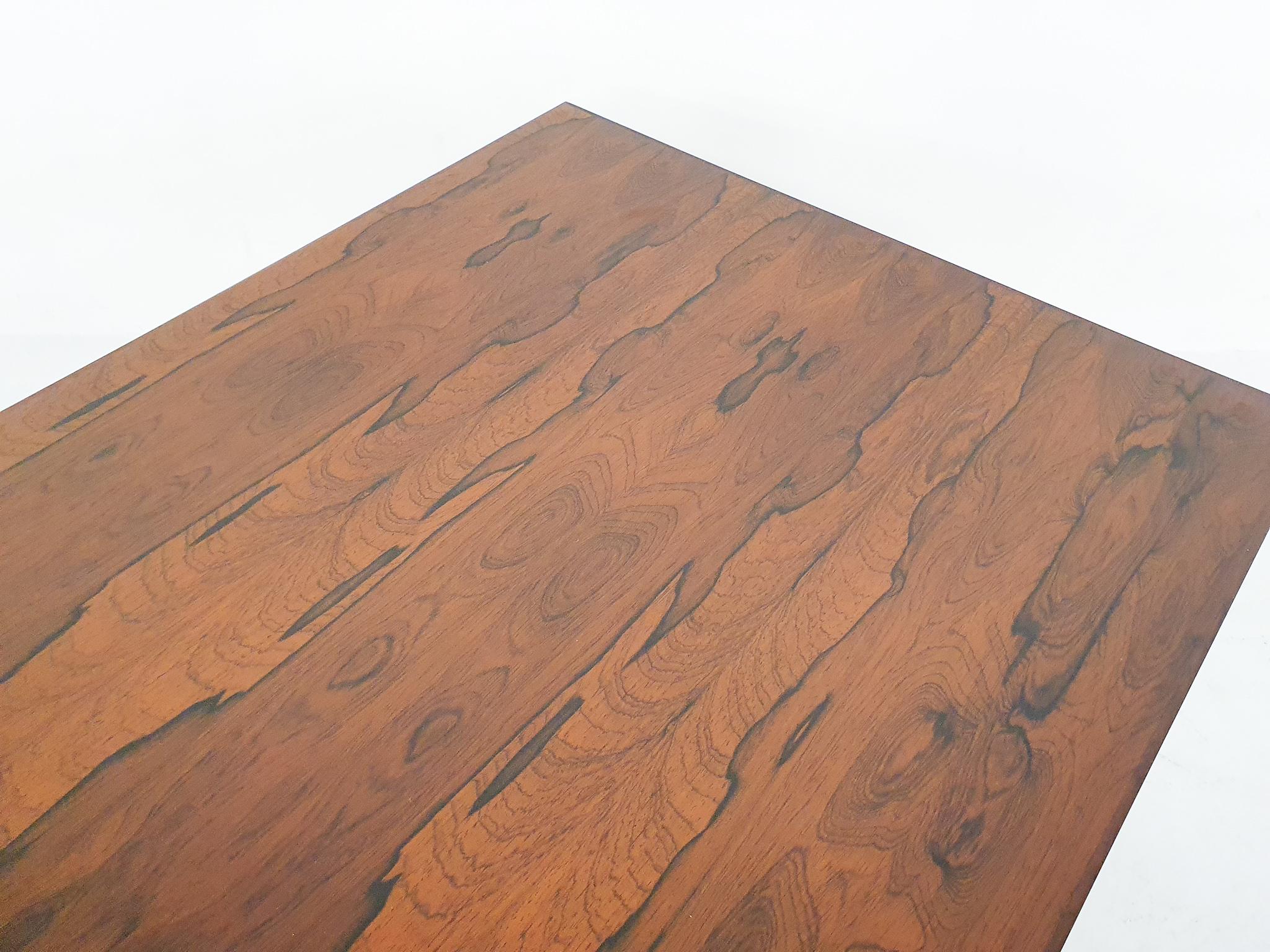 Veneer Henning Kjaernulf for Vejle Furniture Wooden Rectangle Coffee Table, 1960's For Sale