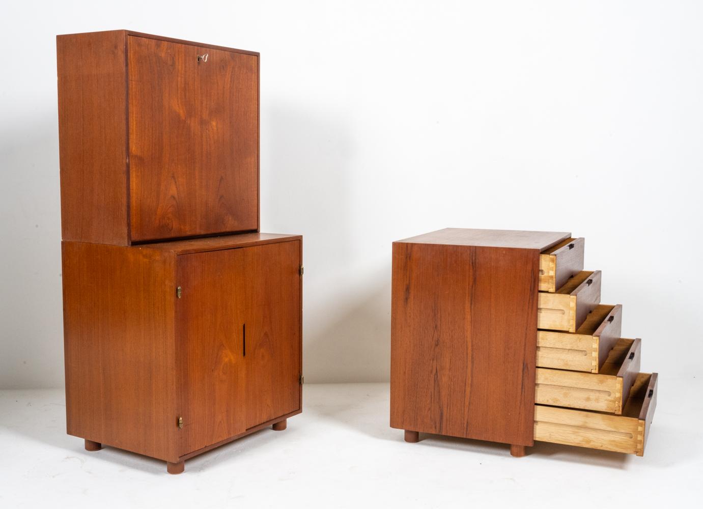 Henning Kjaernulf for Vejle Mobelfabrik Modular Teak Cabinet For Sale 2
