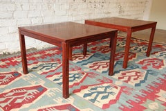 Henning Kjærnulf for Vejle Stole Danish Modern Rosewood Side Tables, a Pair