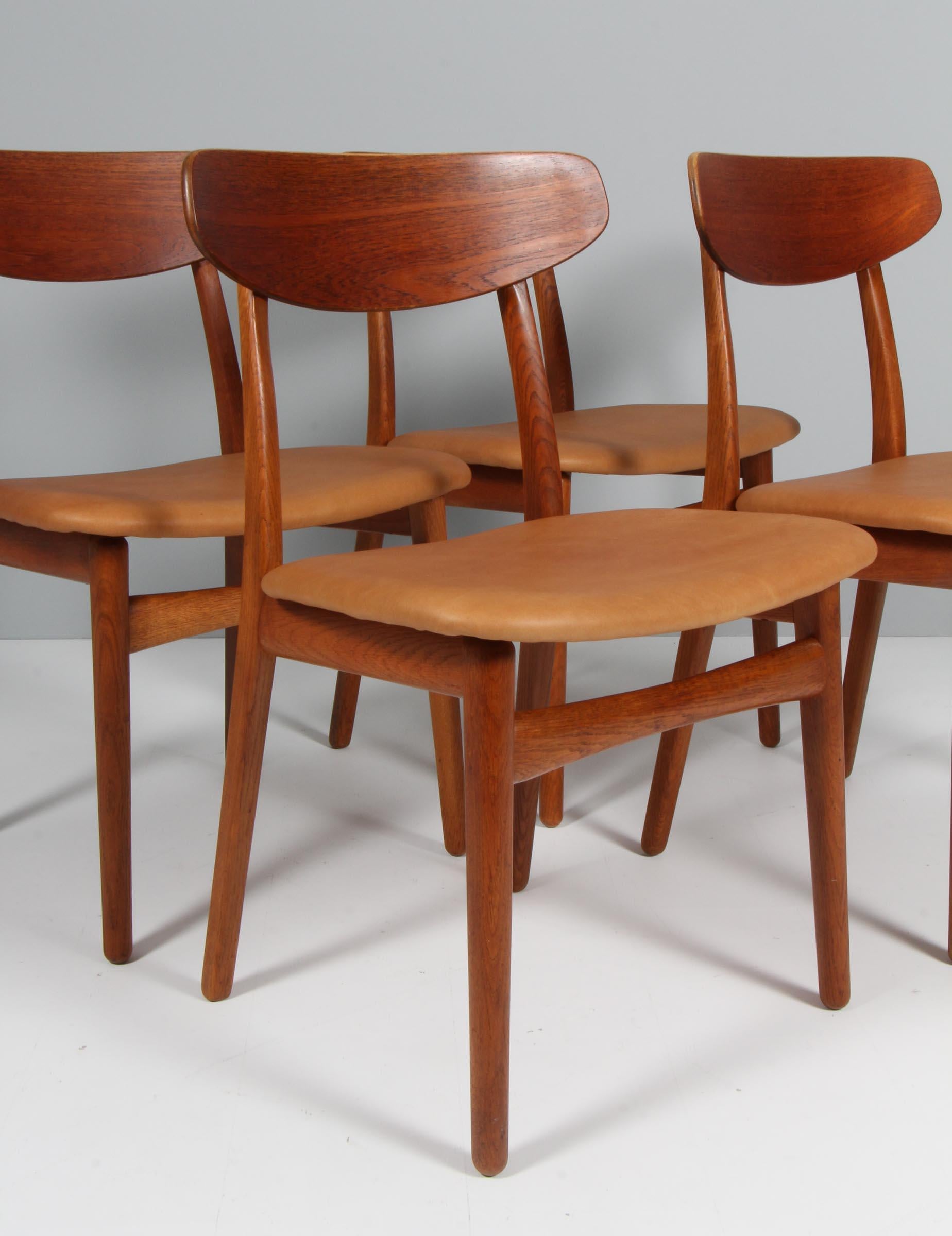 Scandinavian Modern Henning Kjærnulf Four Dining Chairs