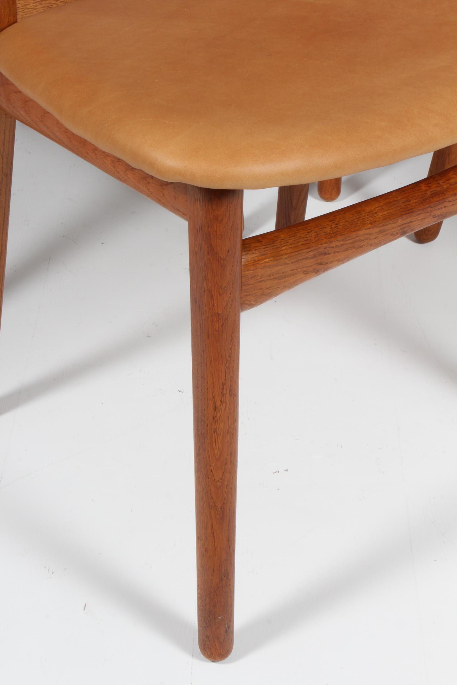 Henning Kjærnulf Four Dining Chairs In Good Condition In Esbjerg, DK