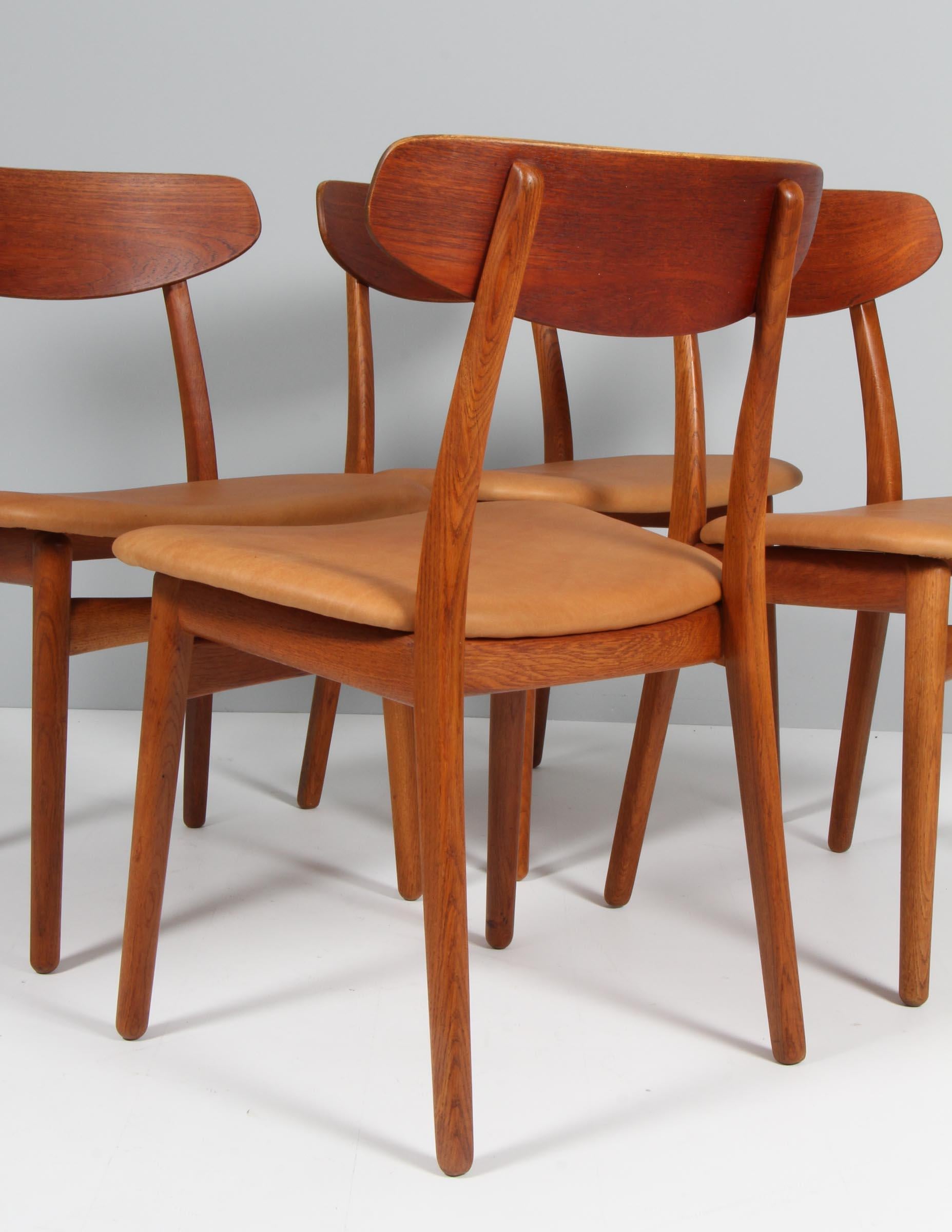 Late 20th Century Henning Kjærnulf Four Dining Chairs