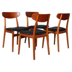 Henning Kjærnulf Four Oak Dining Chairs