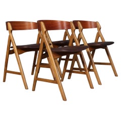 Henning Kjærnulf Four Teak Dining Chairs