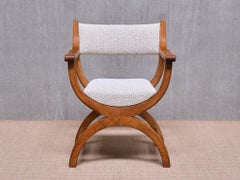 Henning Kjærnulf 'Kurul' Sessel aus Eiche und Rubelli Bouclé, Dänemark, 1960er Jahre