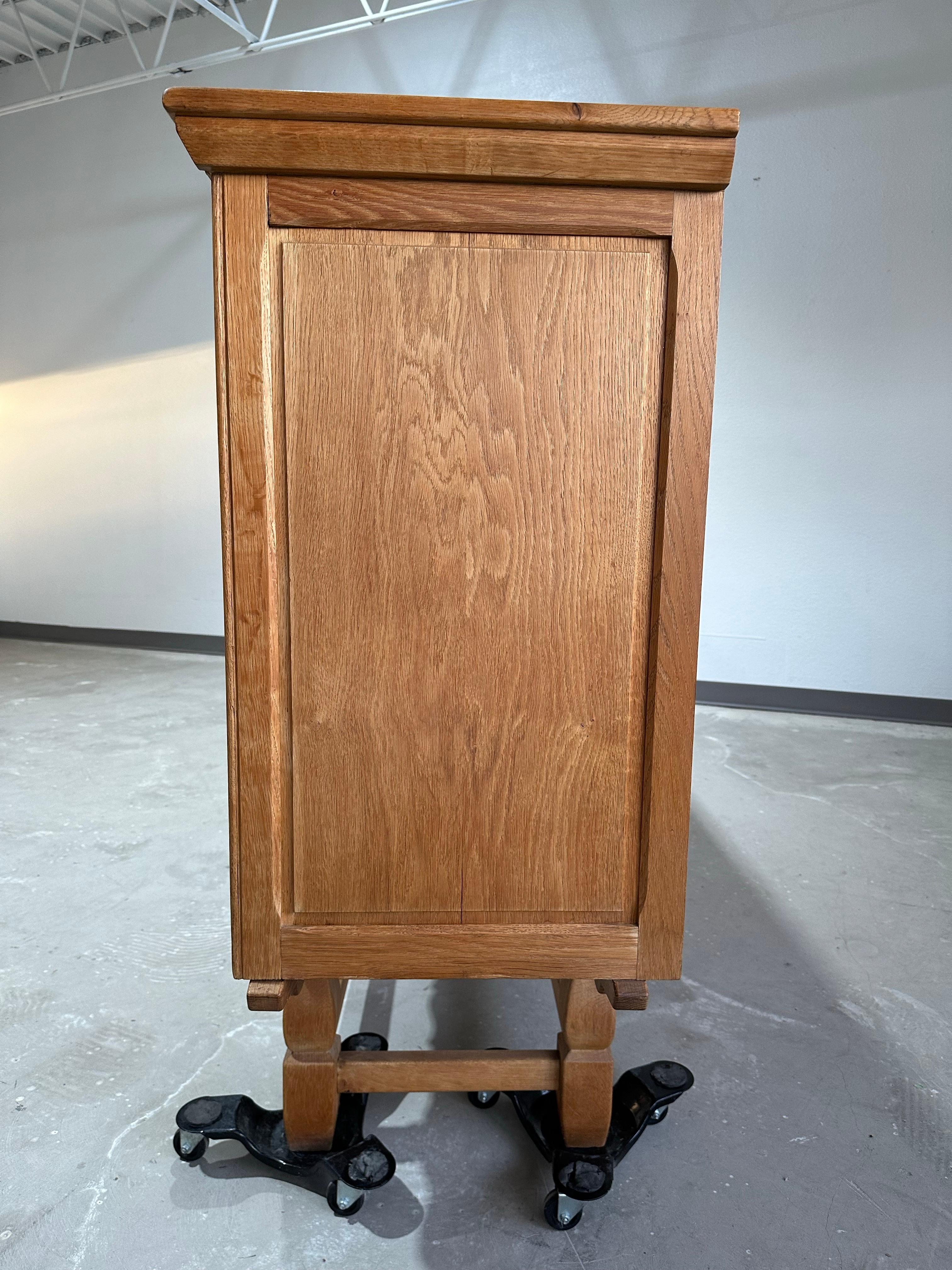 Henning Kjaernulf Mid Century Danish Oak Carved Brutalist Sideboard 5