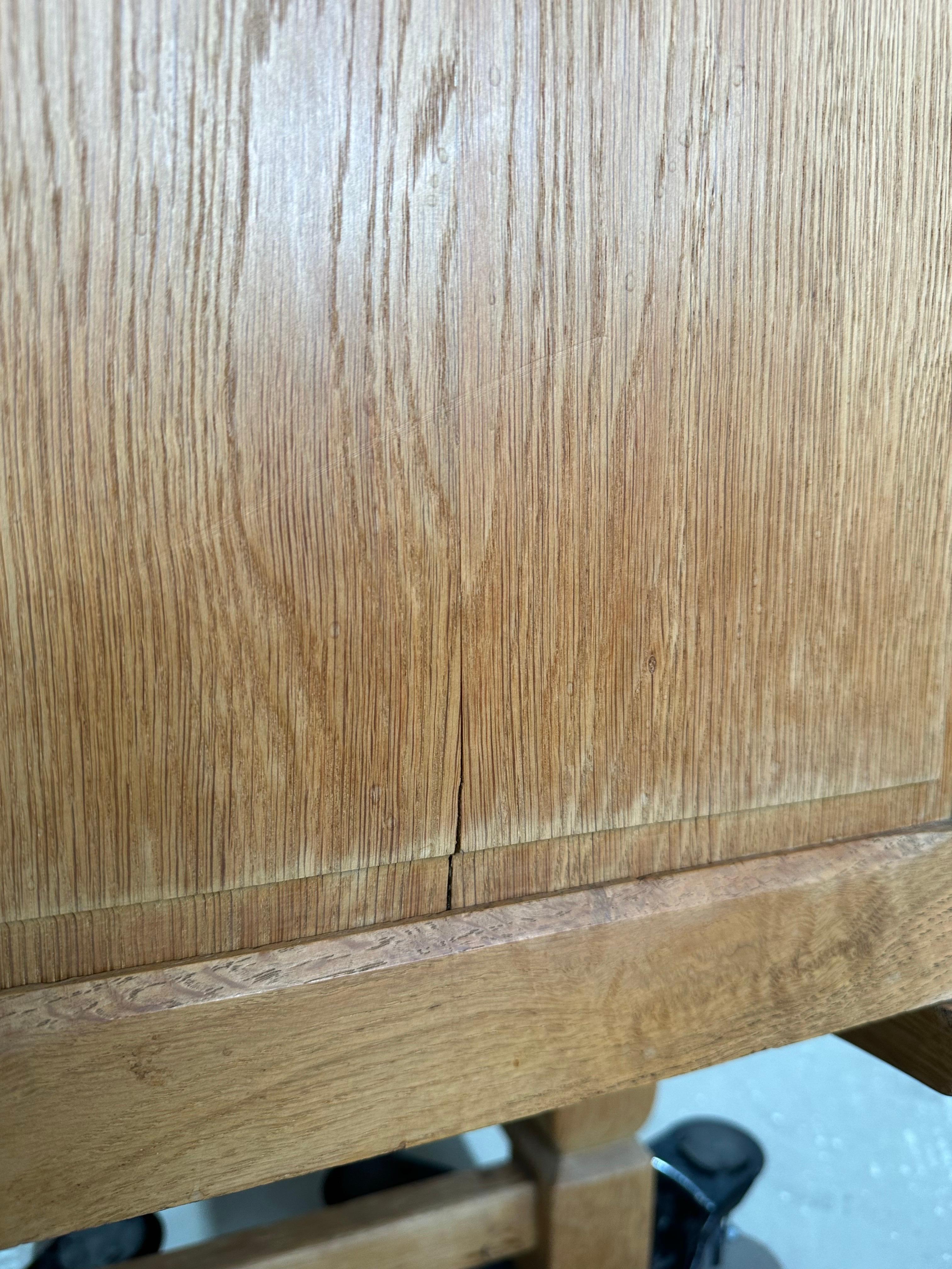 Henning Kjaernulf Mid Century Danish Oak Carved Brutalist Sideboard 7