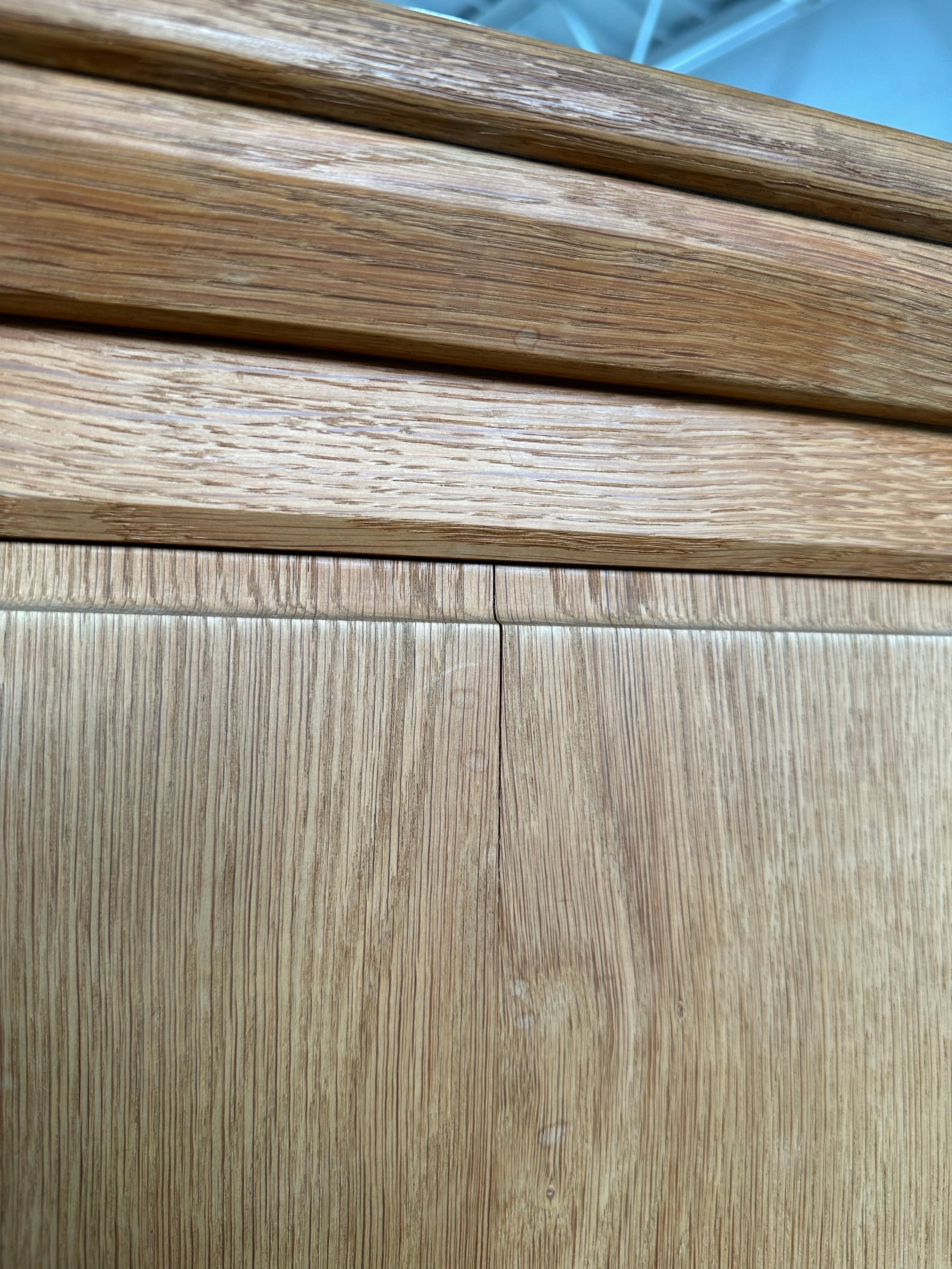 Henning Kjaernulf Mid Century Danish Oak Carved Brutalist Sideboard 8