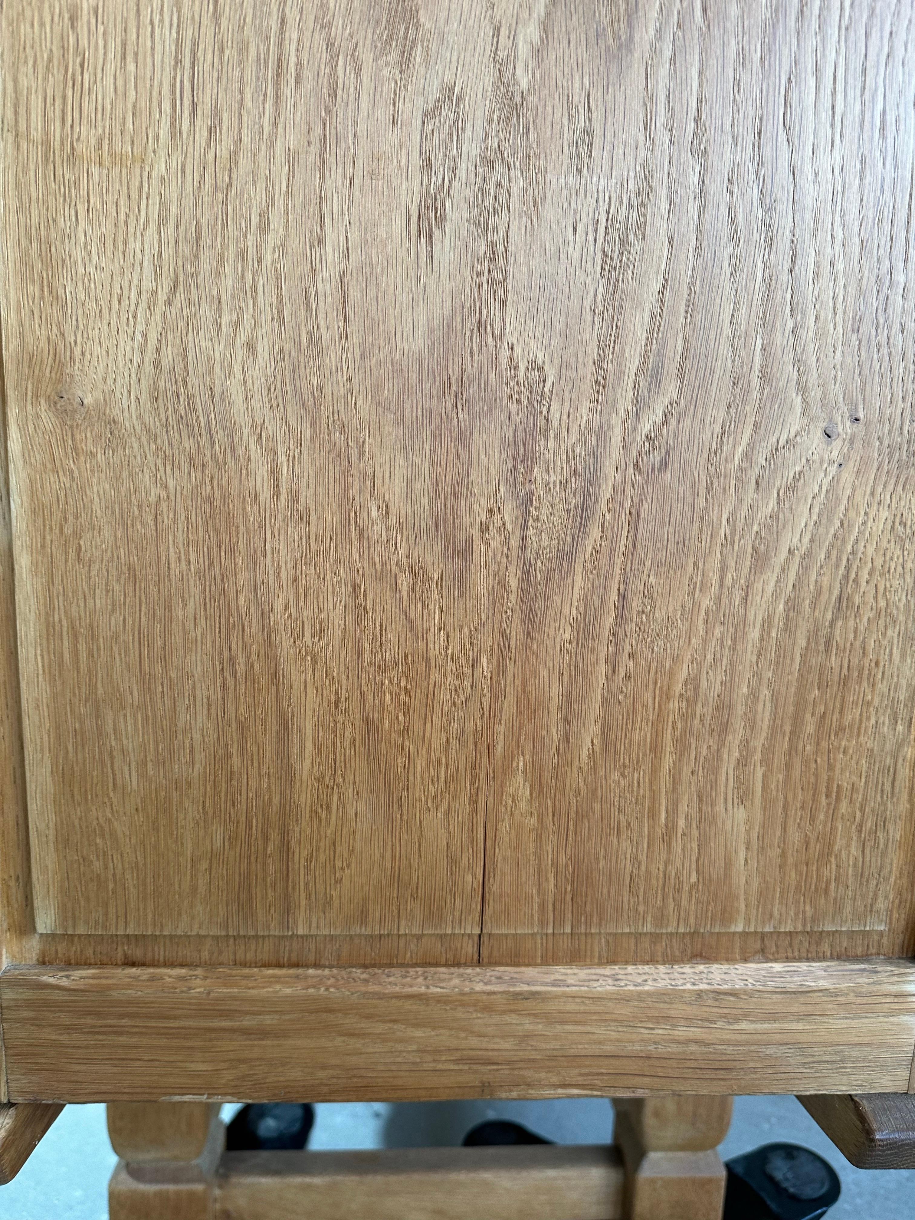 Henning Kjaernulf Mid Century Danish Oak Carved Brutalist Sideboard 10