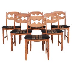 Henning Kjaernulf Mid-Century Danish Oak Dining Chairs '6'
