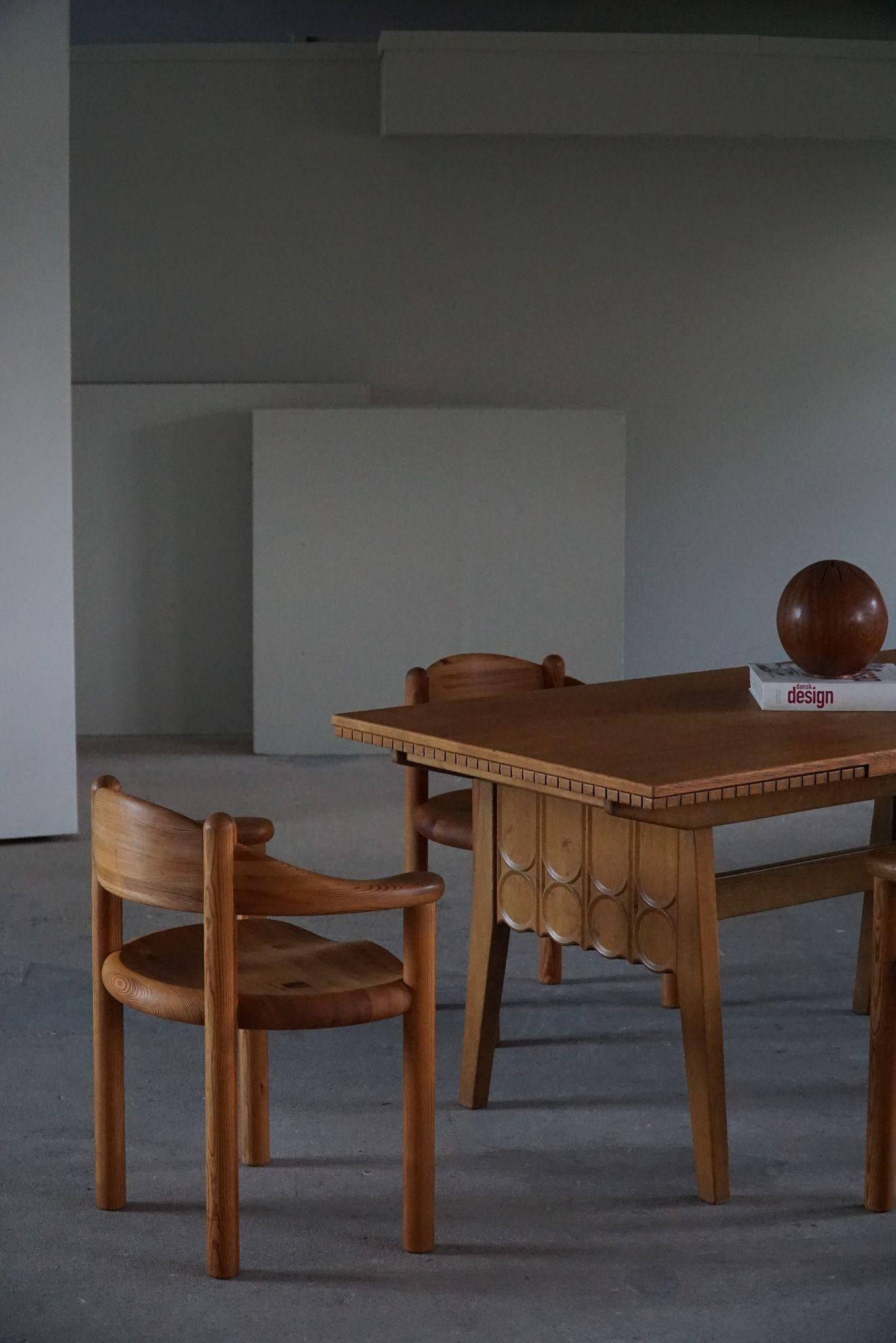 Chêne Henning Kjærnulf, table rectangulaire danoise du milieu du siècle en Oak, fabriquée dans les années 1960 en vente