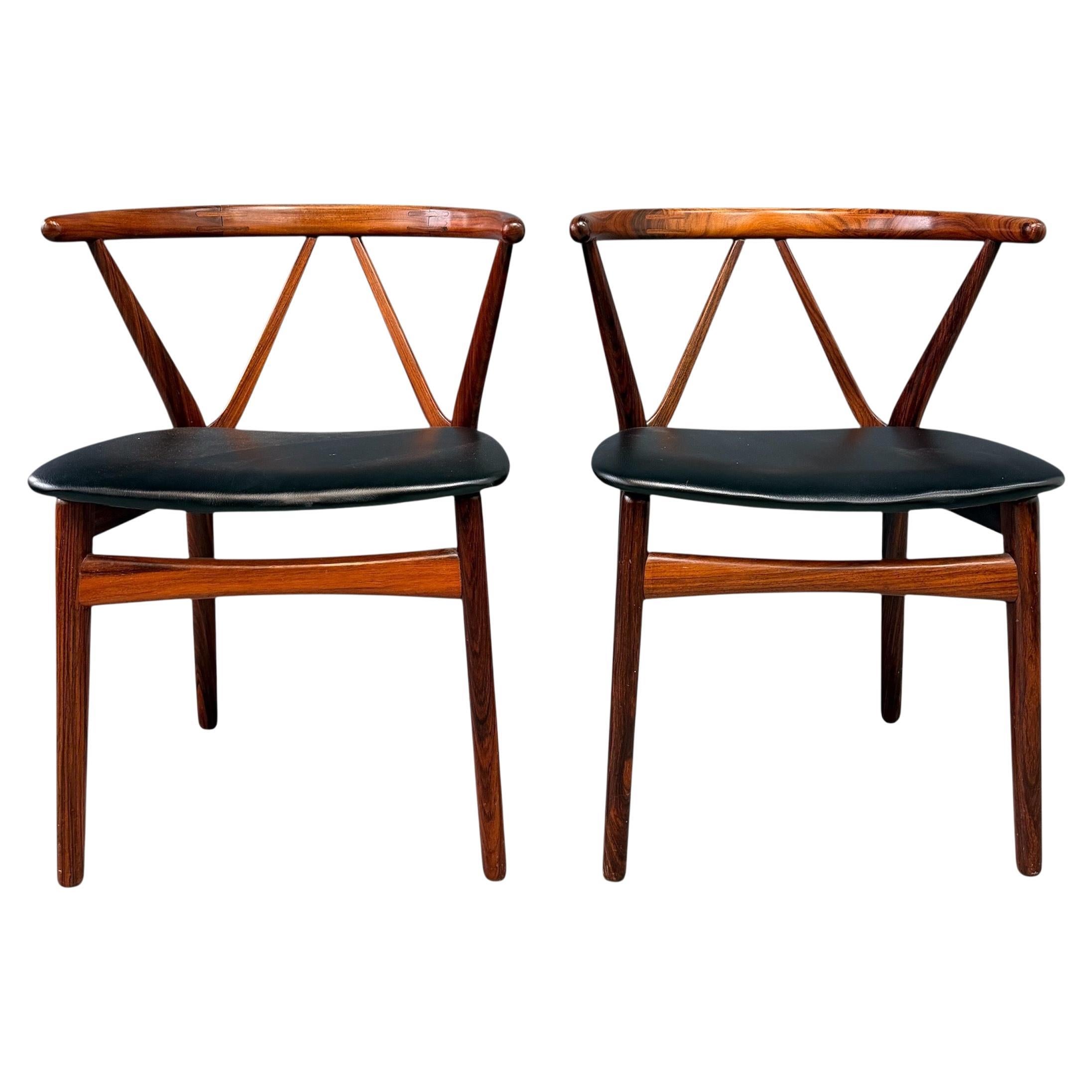 Henning Kjærnulf Model 255 Dining Chair in Rosewood for Bruno Hansen Mid Century