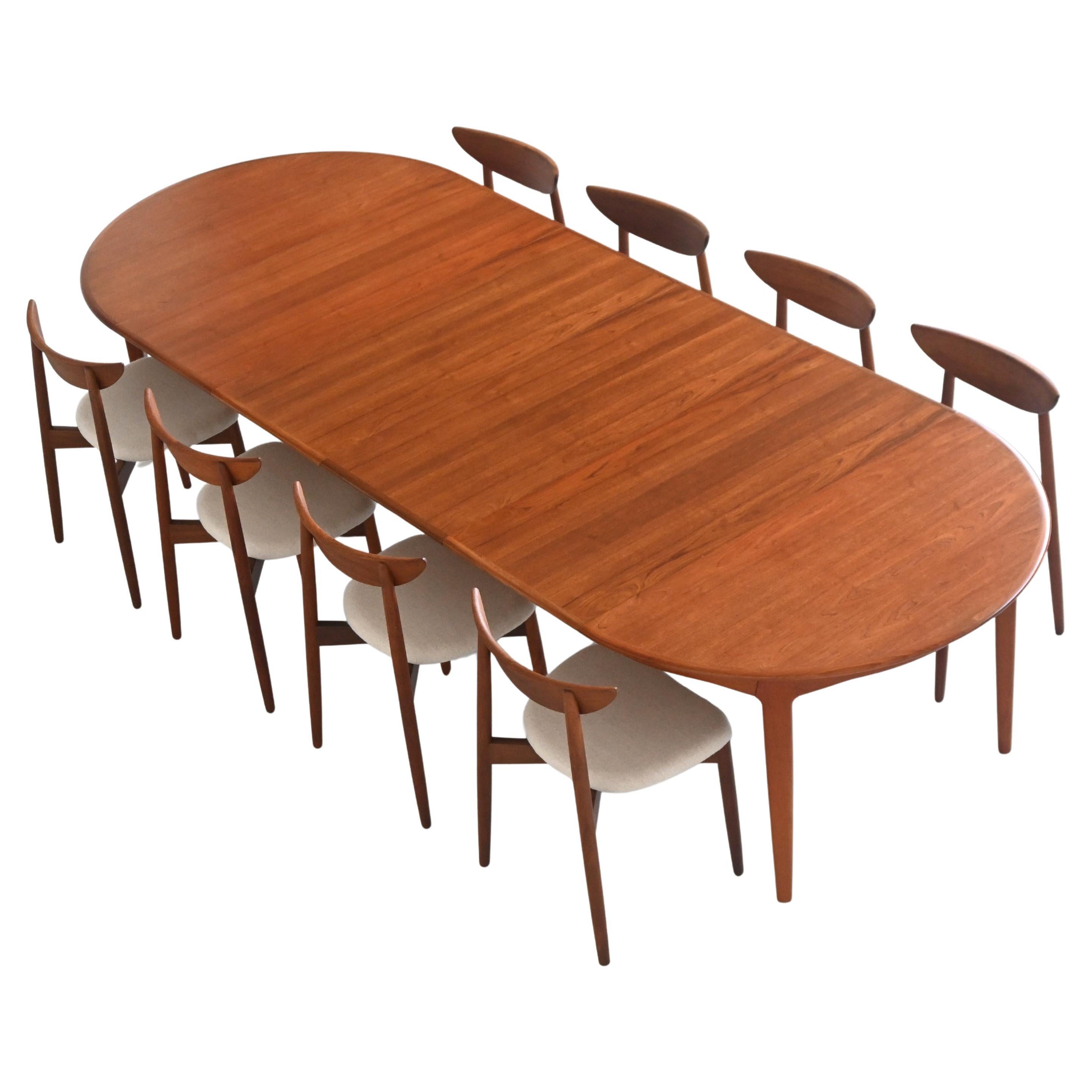 Henning Kjaernulf model 62 dining table teak Soro Stolefabrik Denmark 1958