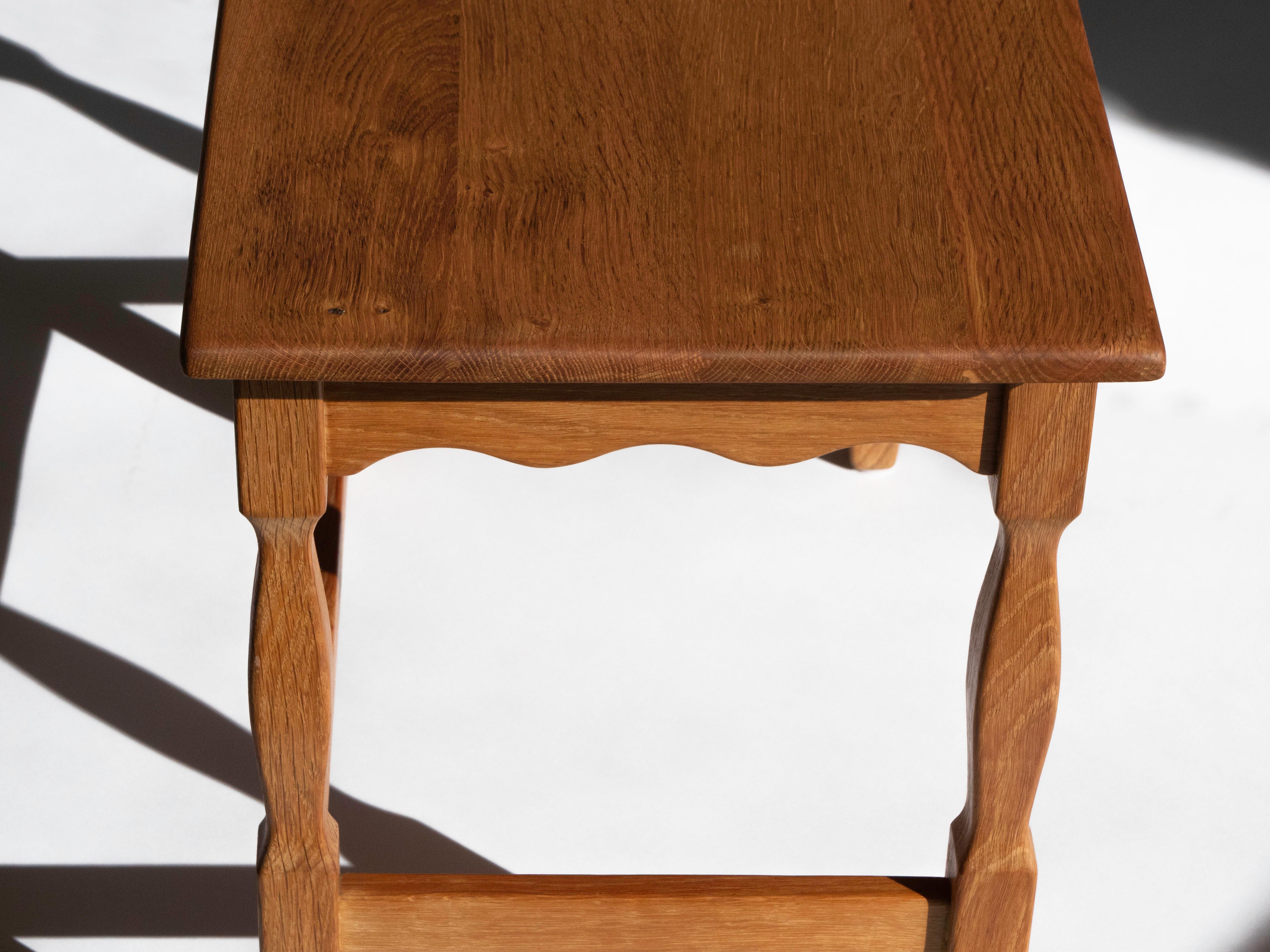 Henning Kjaernulf Nesting Tables in Solid Oak, Denmark 1960's For Sale 5