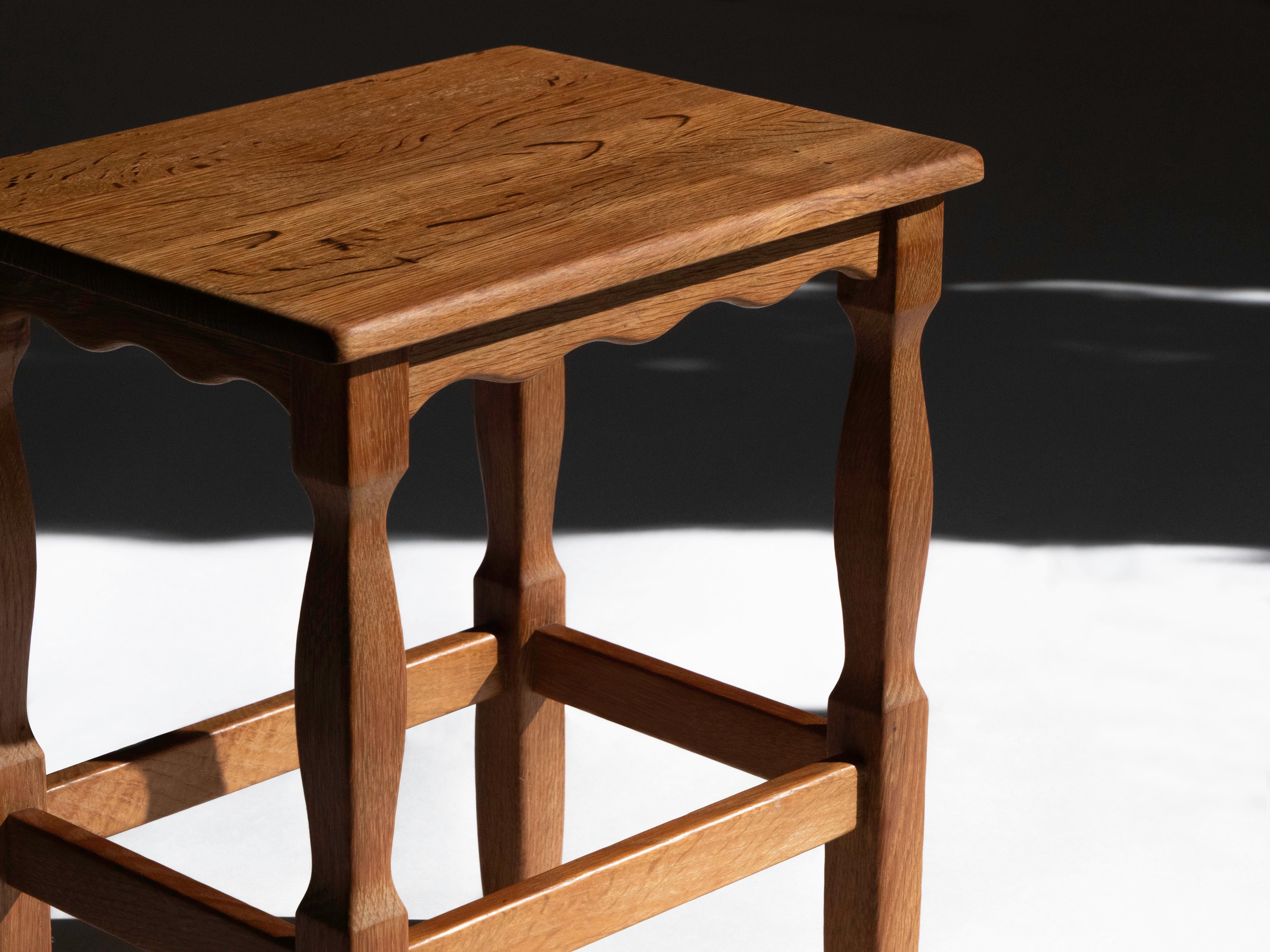 Henning Kjaernulf Nesting Tables in Solid Oak, Denmark 1960's For Sale 7
