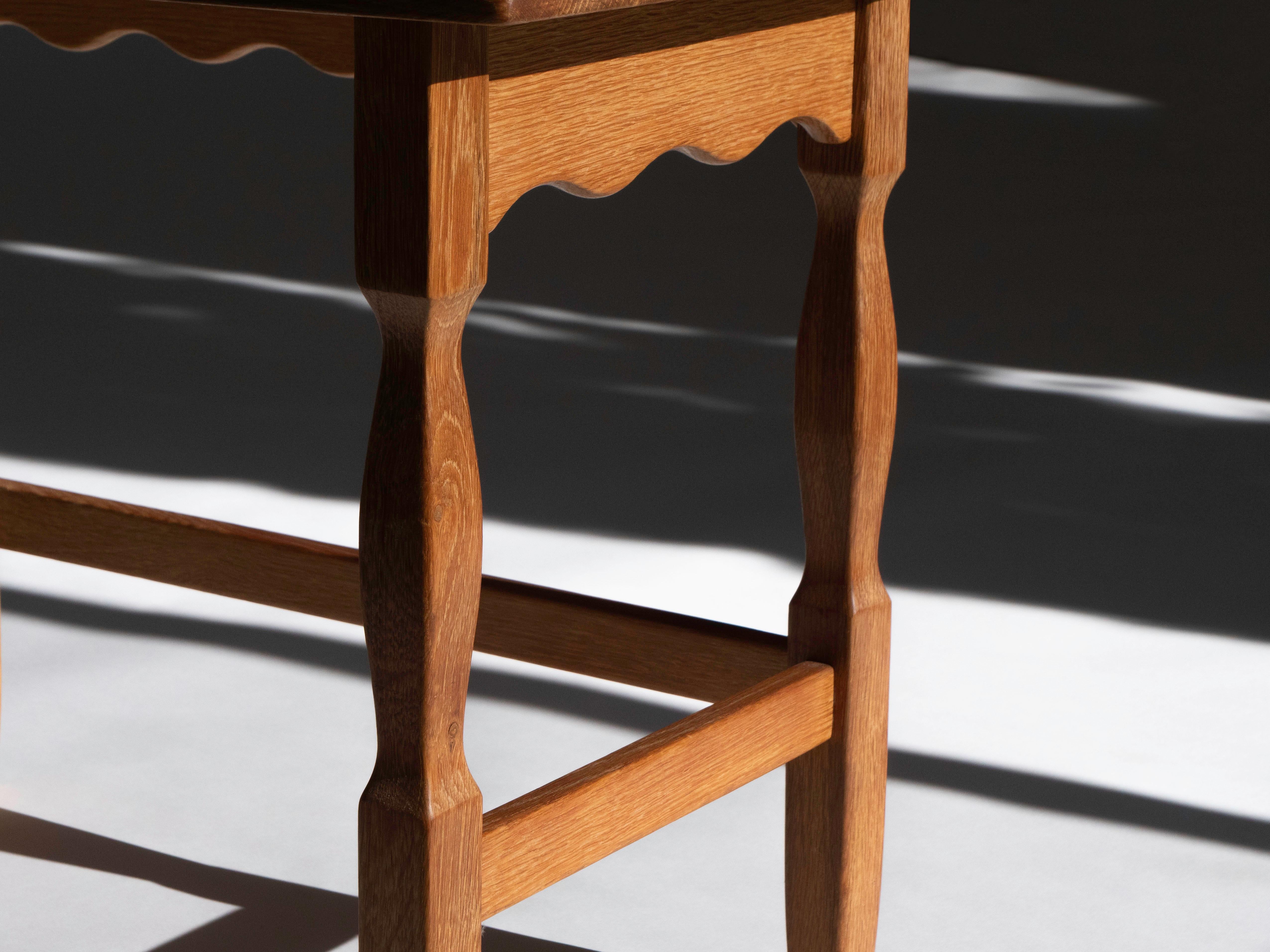 Danish Henning Kjaernulf Nesting Tables in Solid Oak, Denmark 1960's For Sale
