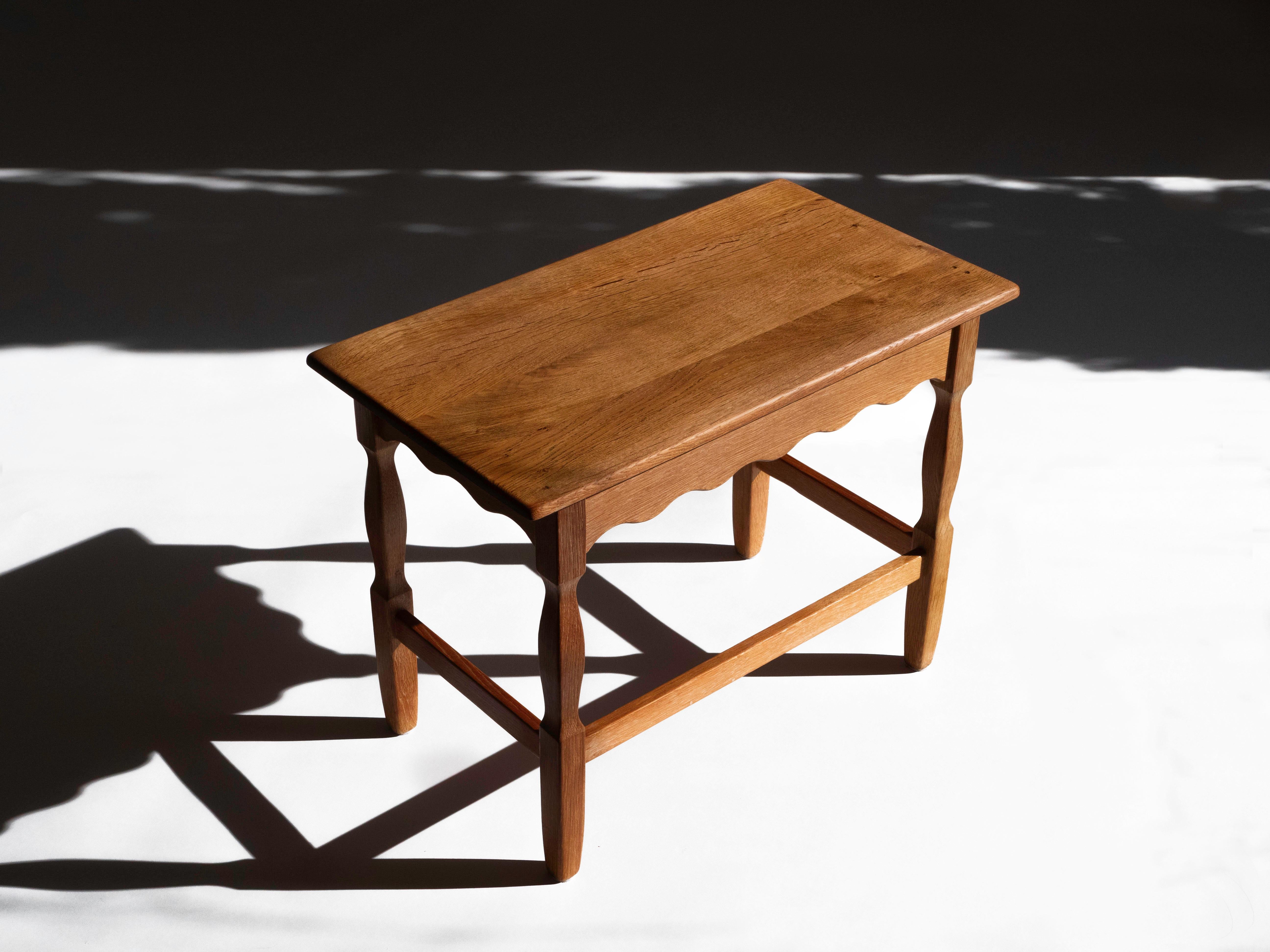 Henning Kjaernulf Nesting Tables in Solid Oak, Denmark 1960's For Sale 1