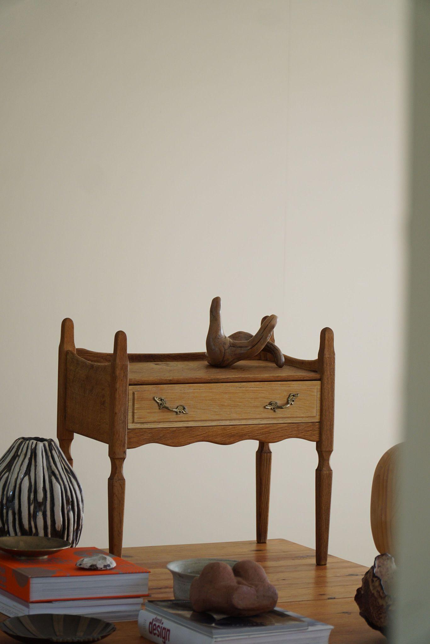 Henning Kjærnulf, Night Stand in Oak, Danish Modern, 