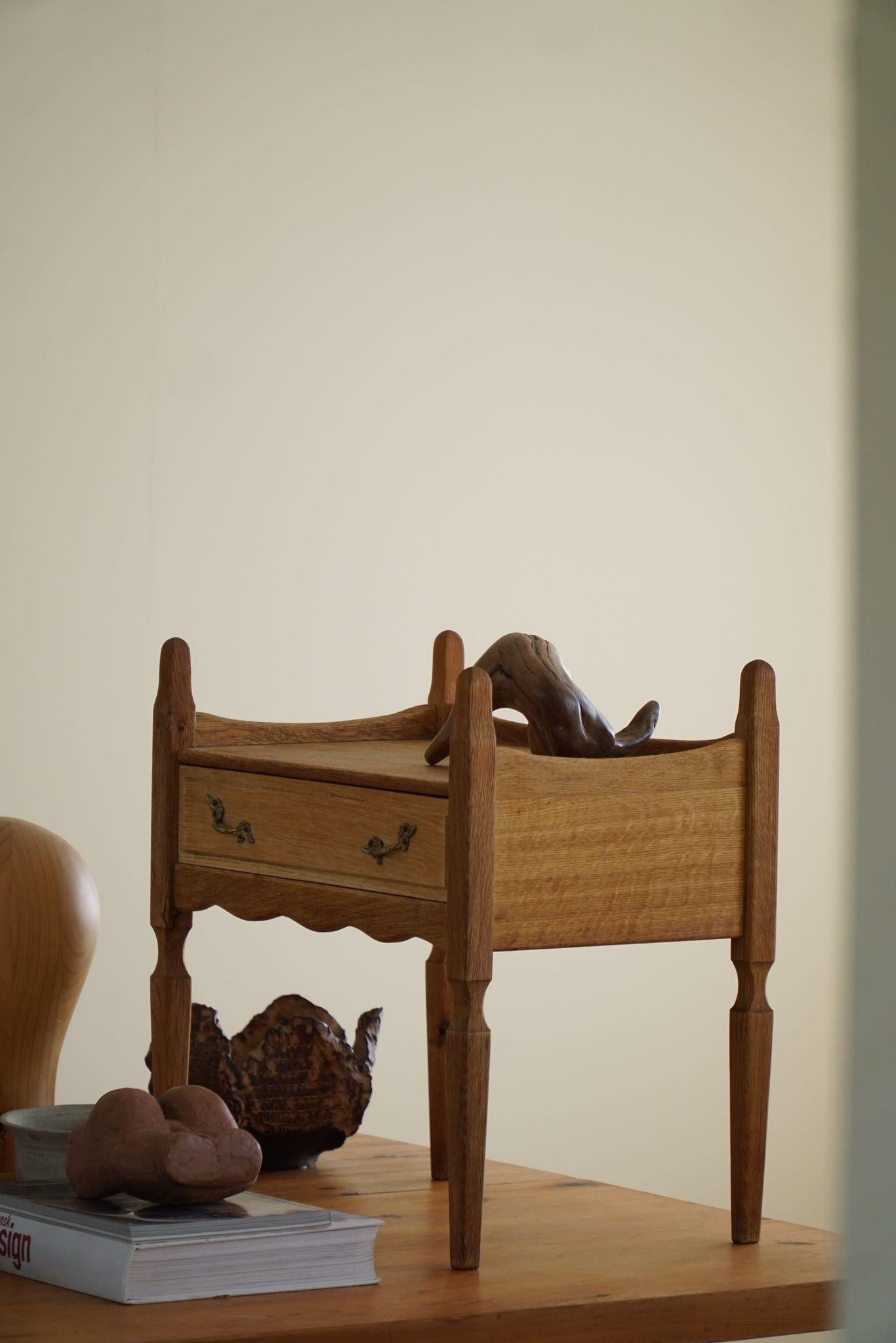 Henning Kjærnulf, Night Stand in Oak, Danish Modern, 