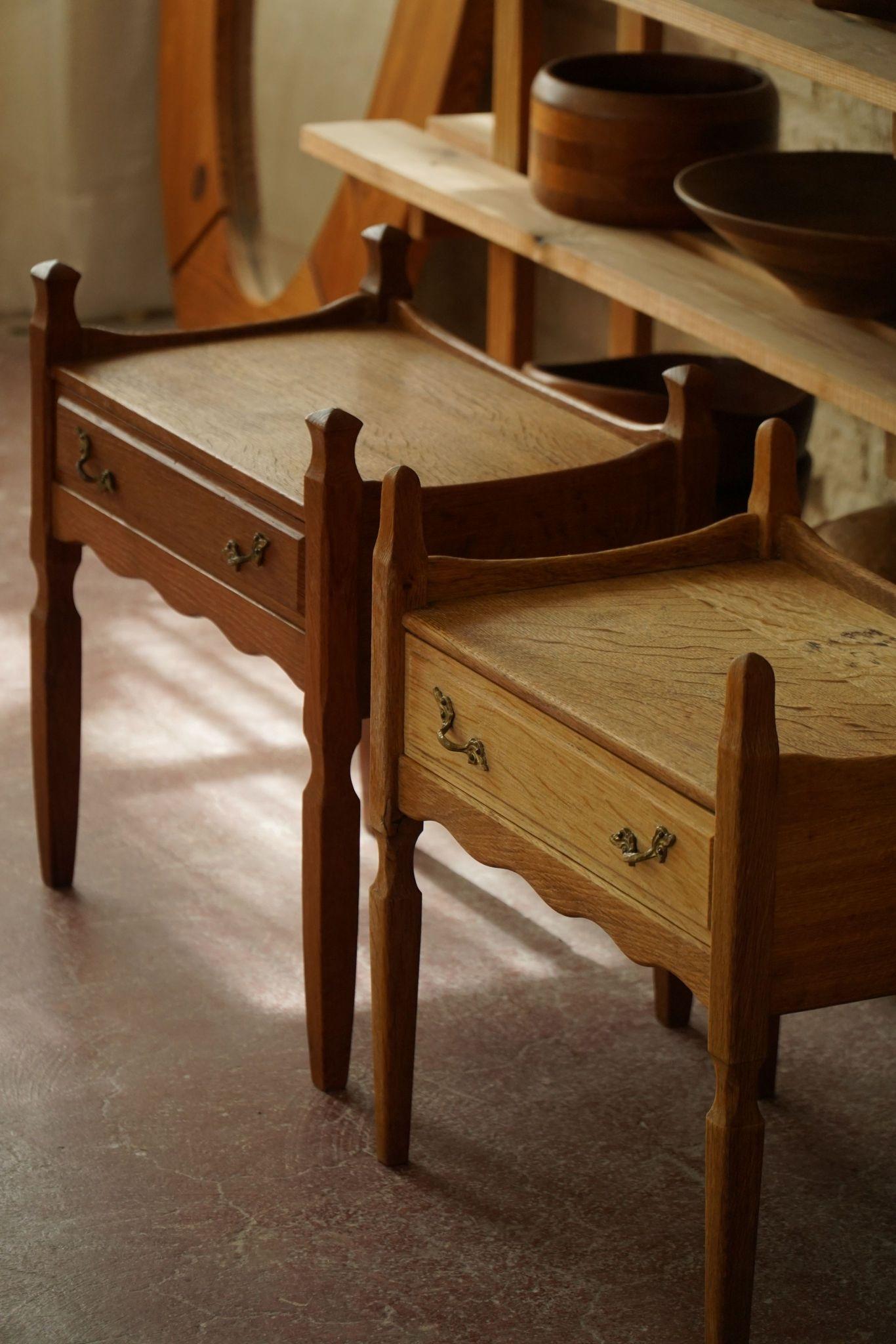 Henning Kjærnulf, Night Stand in Oak, Danish Modern, 