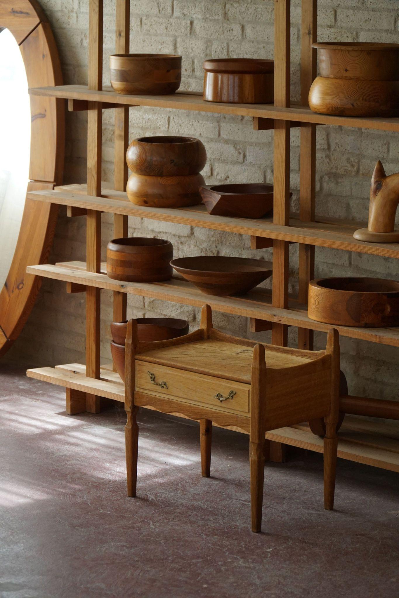 Henning Kjærnulf, Night Stand in Oak, Danish Modern, 