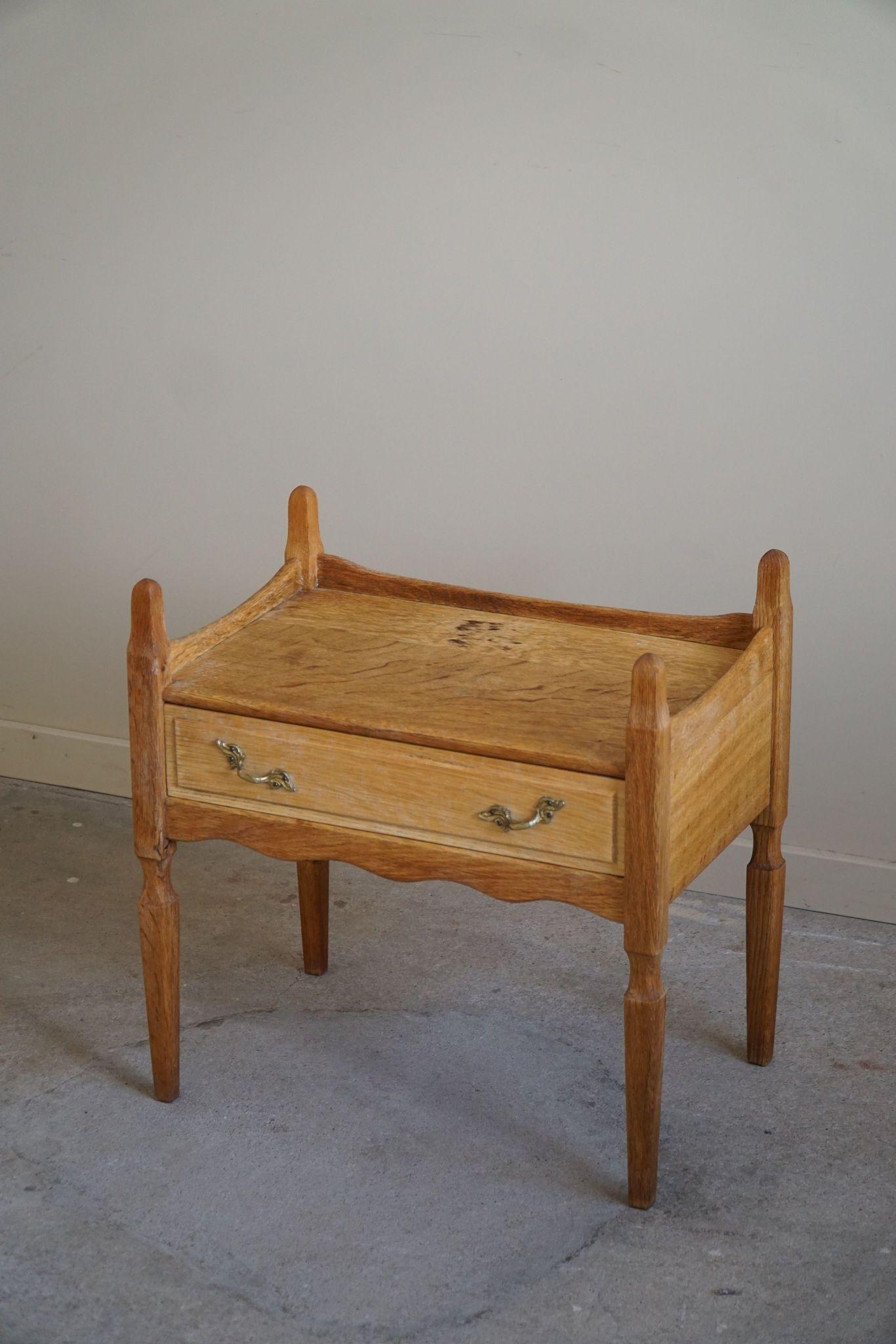 Henning Kjærnulf, Night Stand in Oak, Danish Modern, 