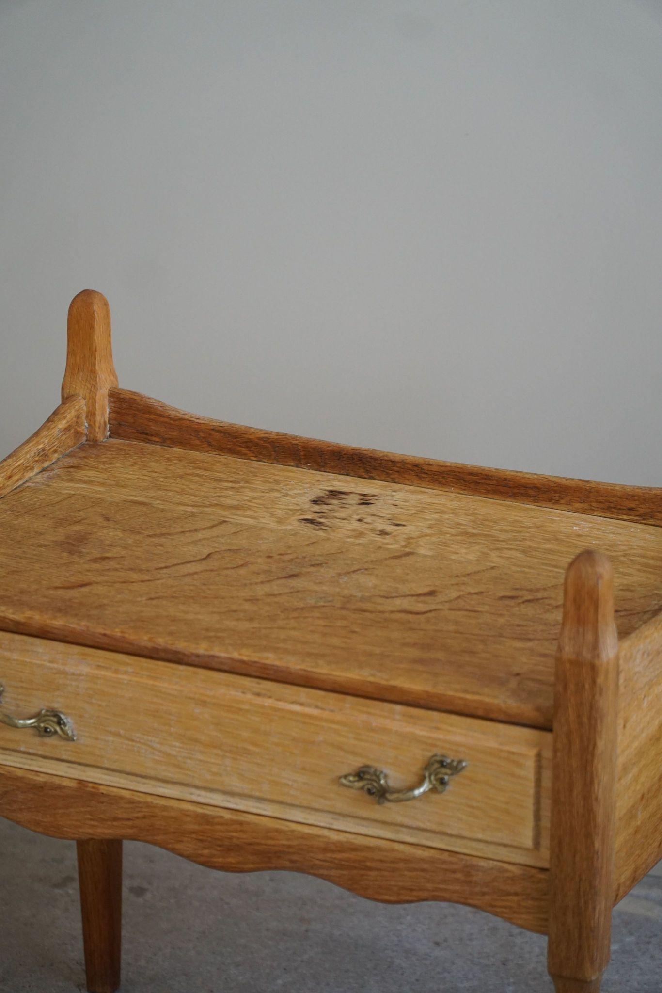 Henning Kjærnulf, Night Stand in Oak, Danish Modern, 