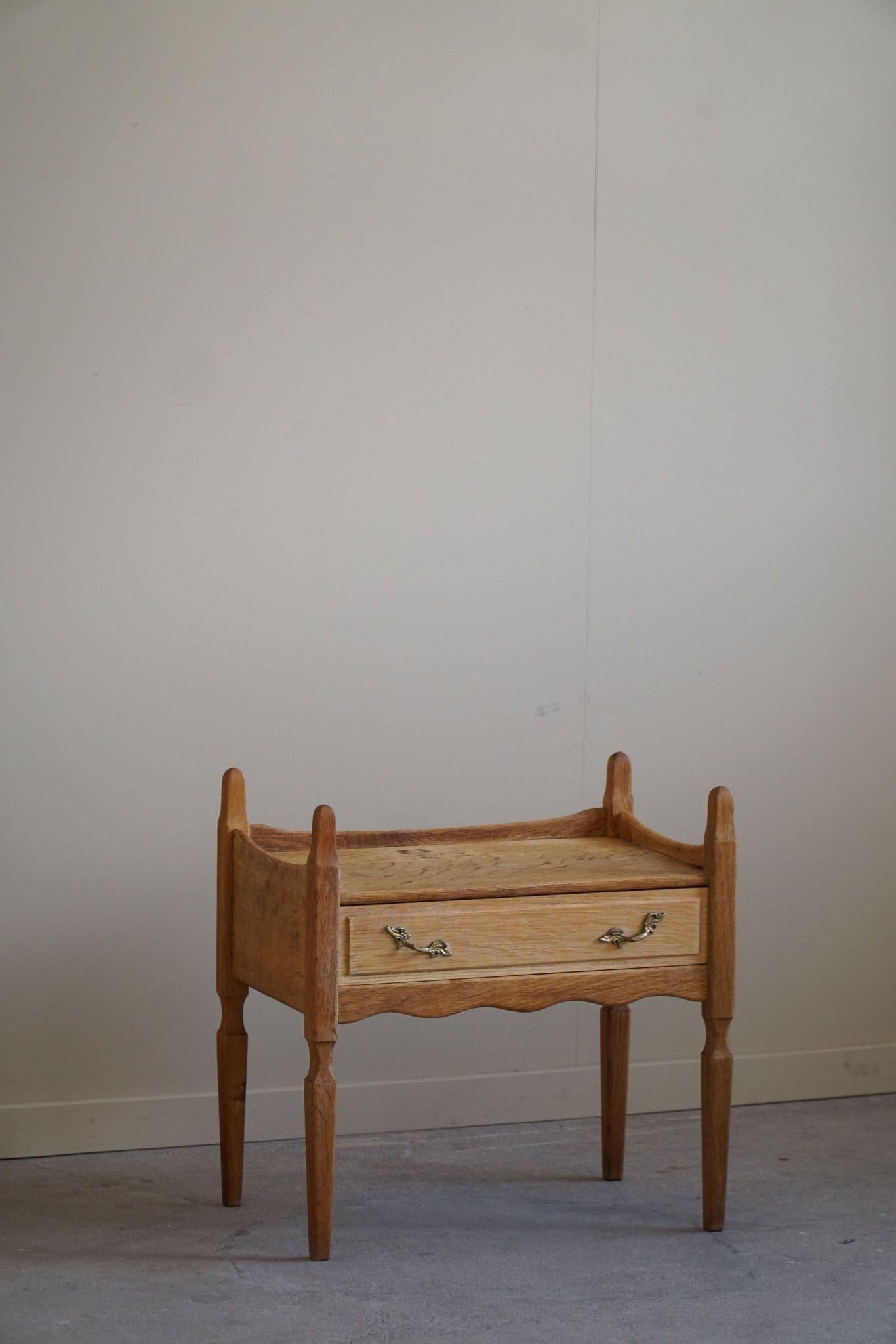 Henning Kjærnulf, Night Stand in Oak, Danish Modern, 
