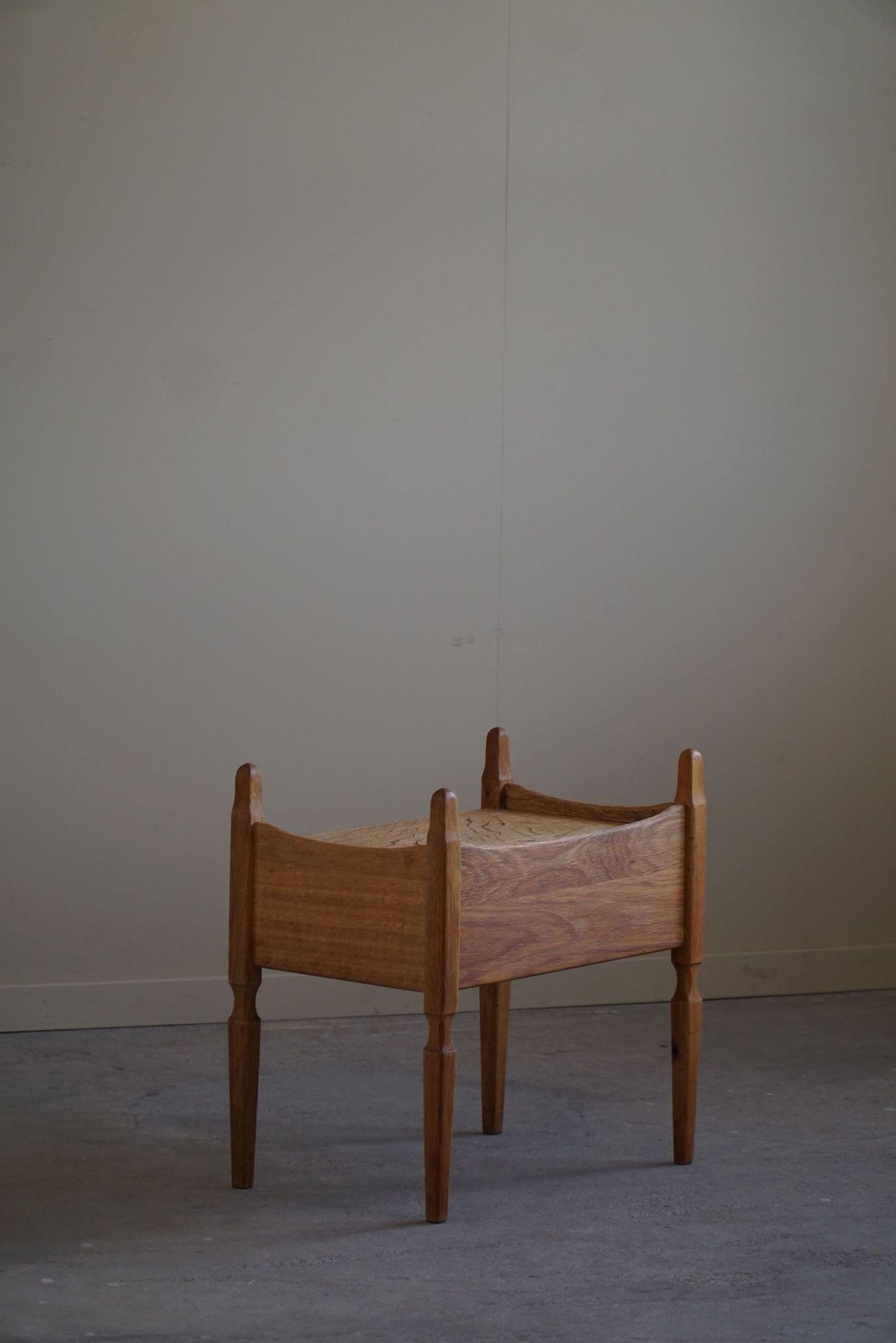 20th Century Henning Kjærnulf, Night Stand in Oak, Danish Modern, 