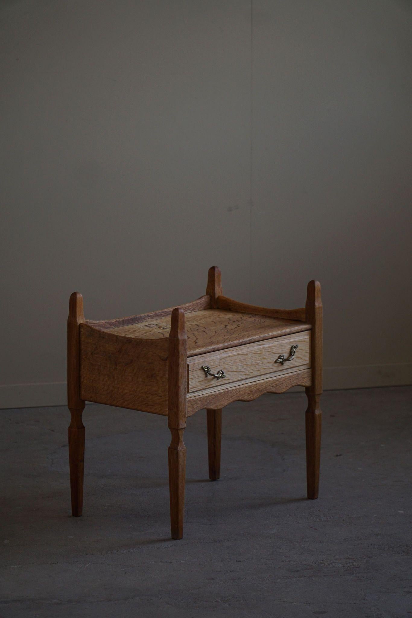 Henning Kjærnulf, Night Stand in Oak, Danish Modern, 