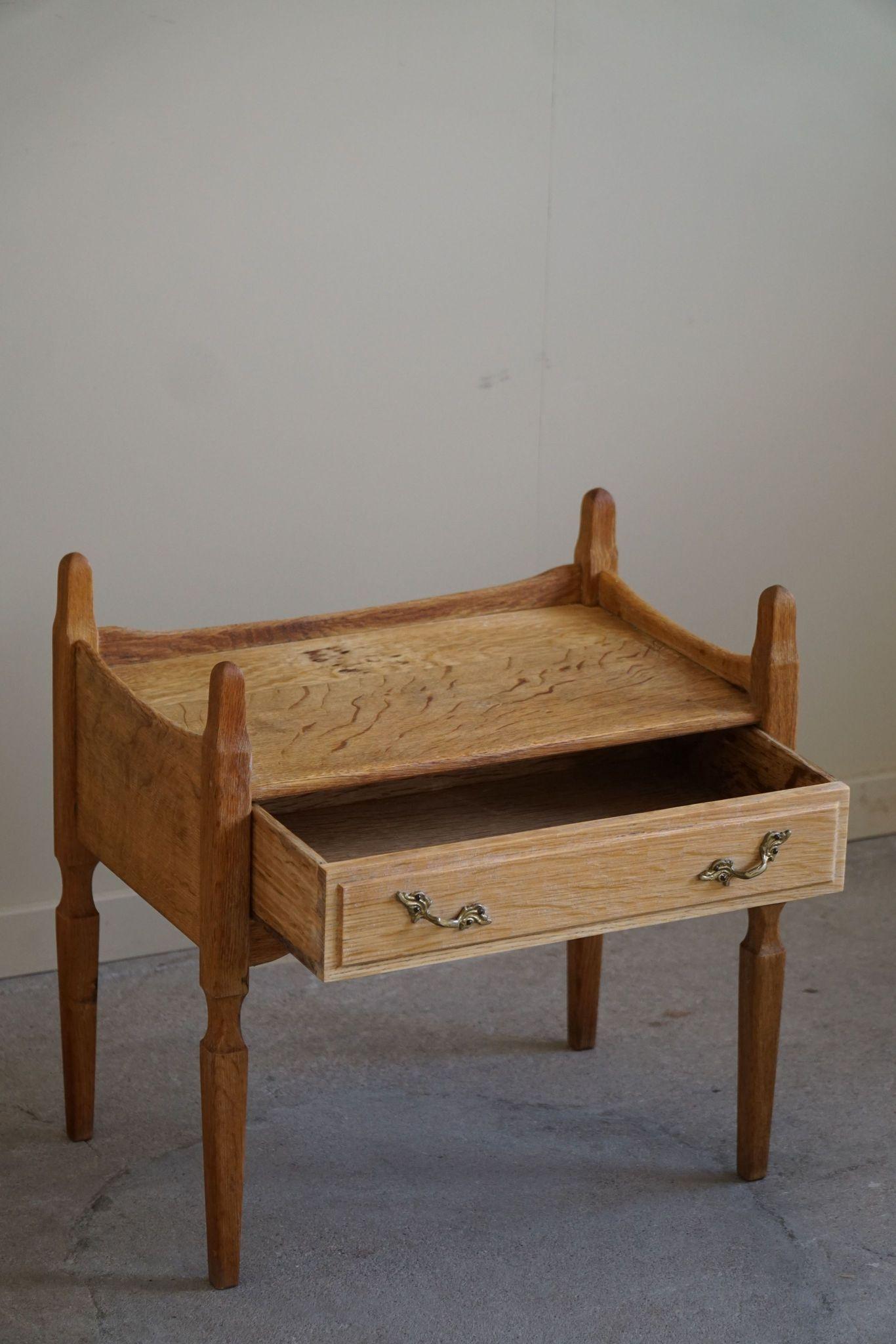 Henning Kjærnulf, Night Stand in Oak, Danish Modern, 