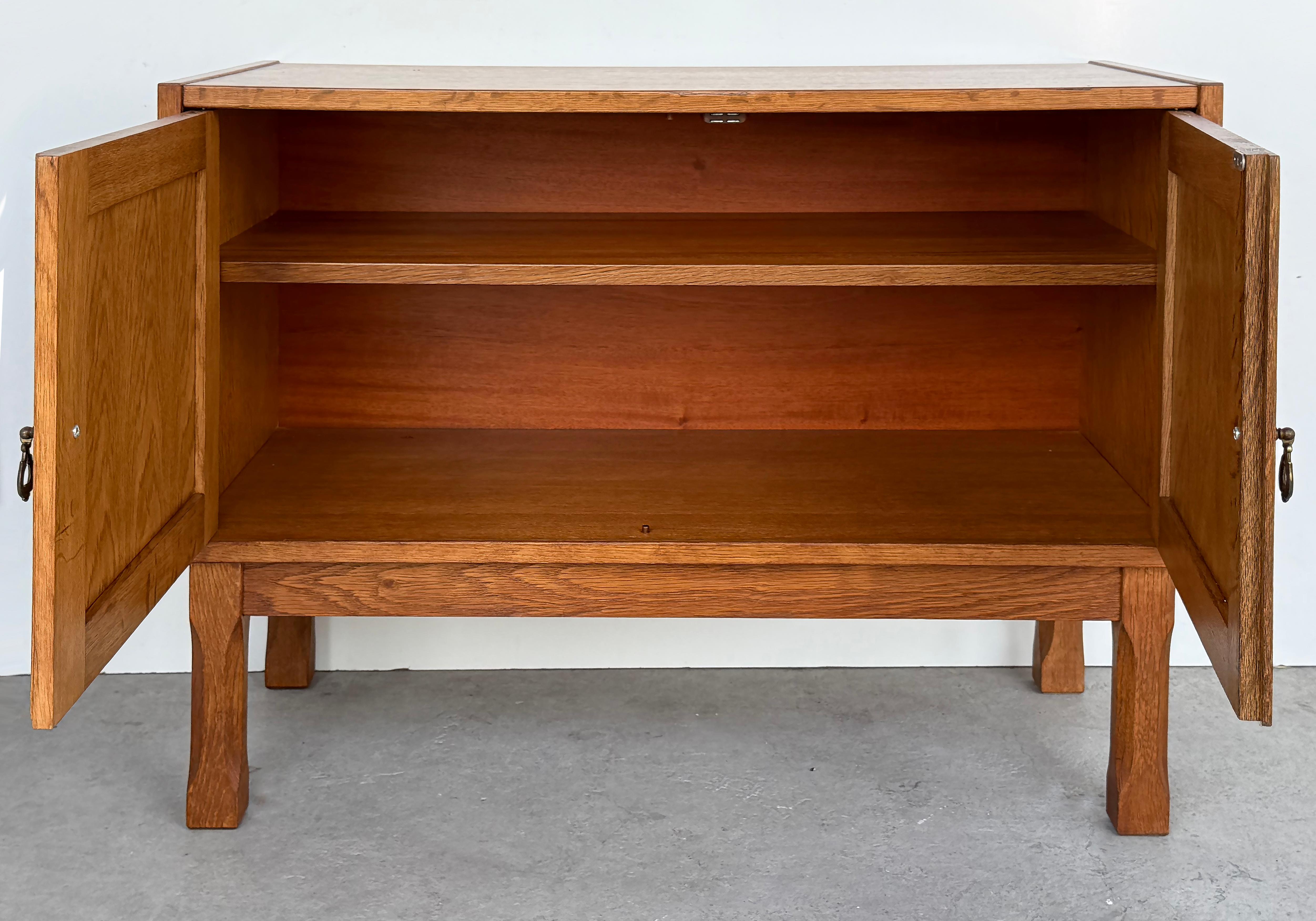 Scandinavian Modern Henning Kjærnulf  Oak Brutalist Danish Modern Night Stands, Pair For Sale
