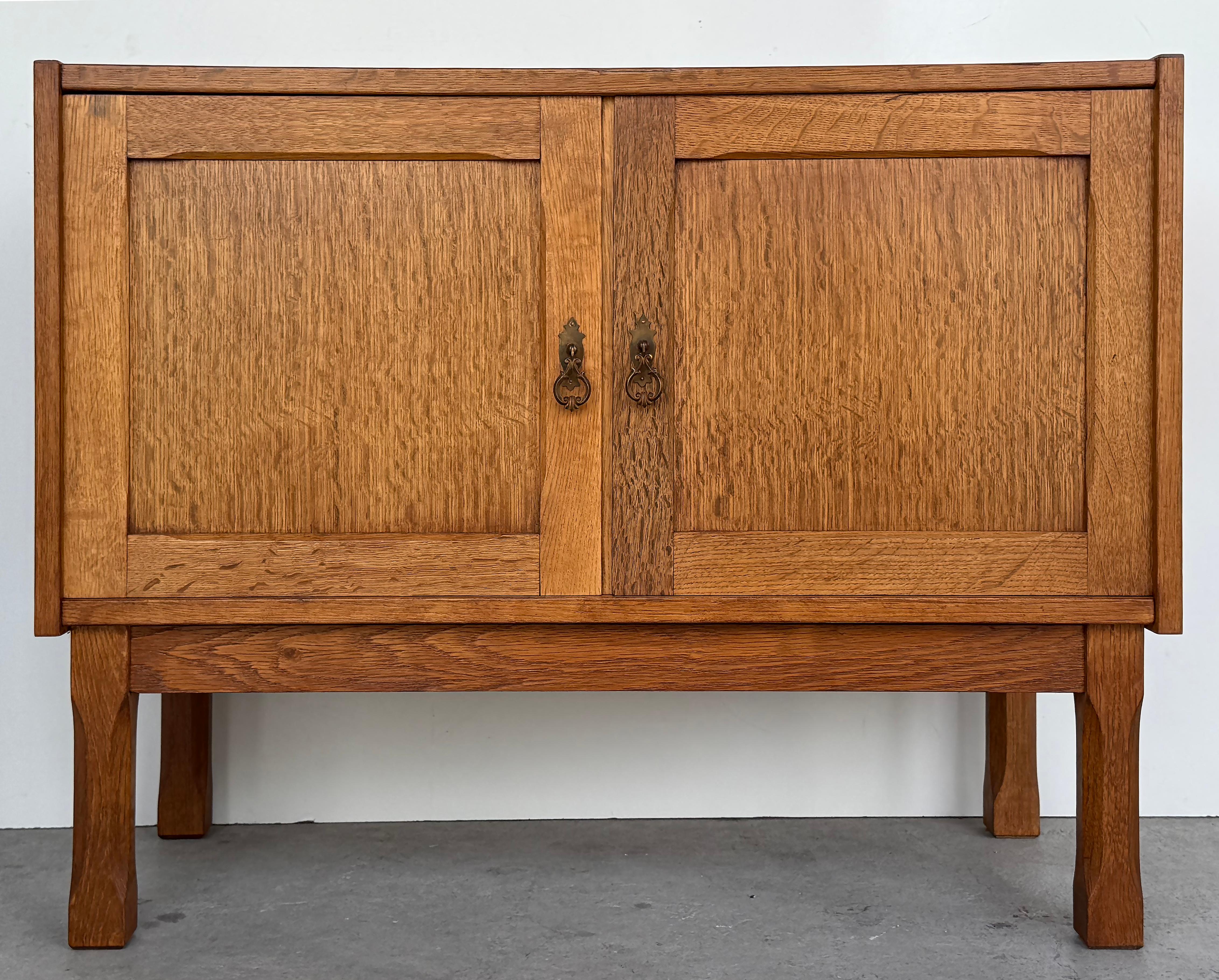 20th Century Henning Kjærnulf  Oak Brutalist Danish Modern Night Stands, Pair For Sale