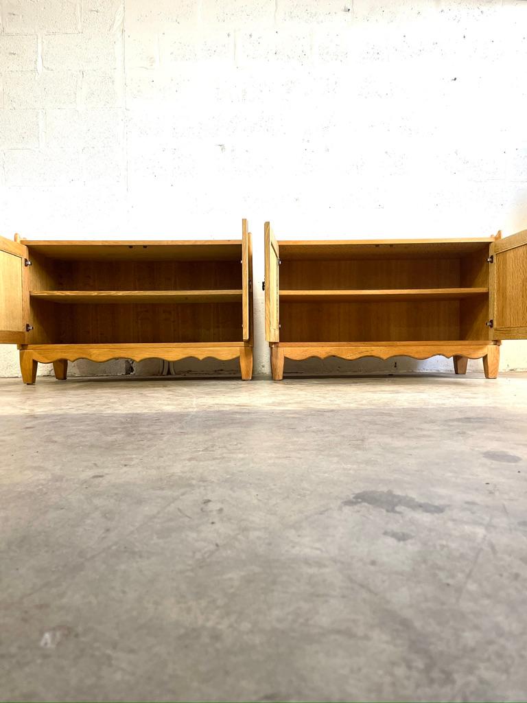 Danois Tables d'appoint ou de chevet danoises brutalistes en Oak Kjaernulf en vente