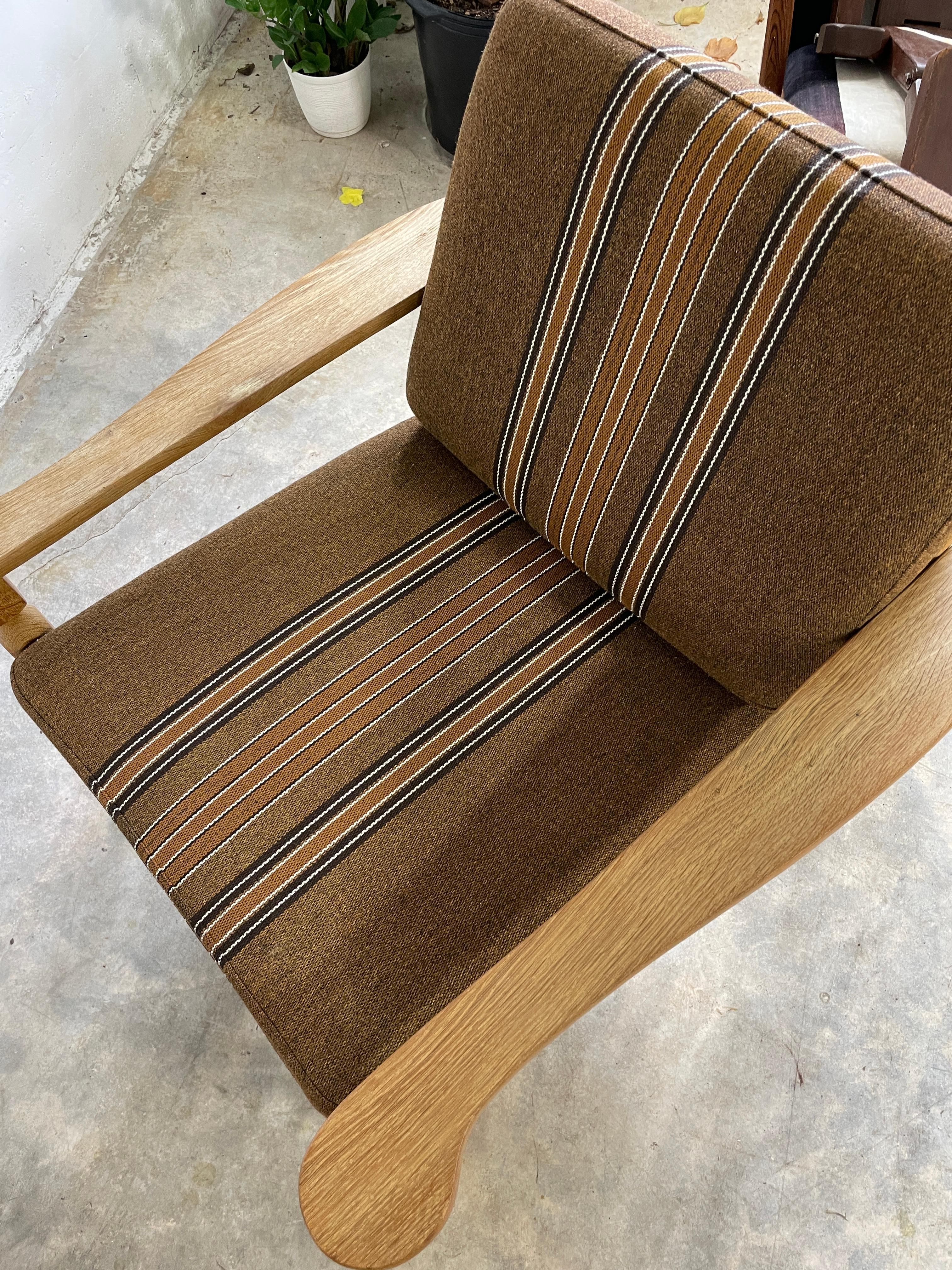 Henning Kjaernulf Oak Brutalist Rustic Danish Lounge Chairs For Sale 3