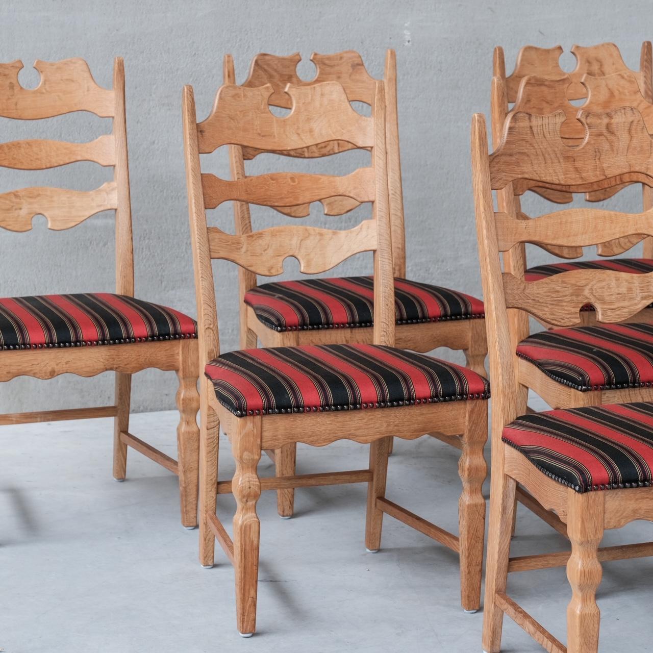 Henning Kjaernulf Oak Danish Mid-Century Dining Chairs '6' For Sale 7