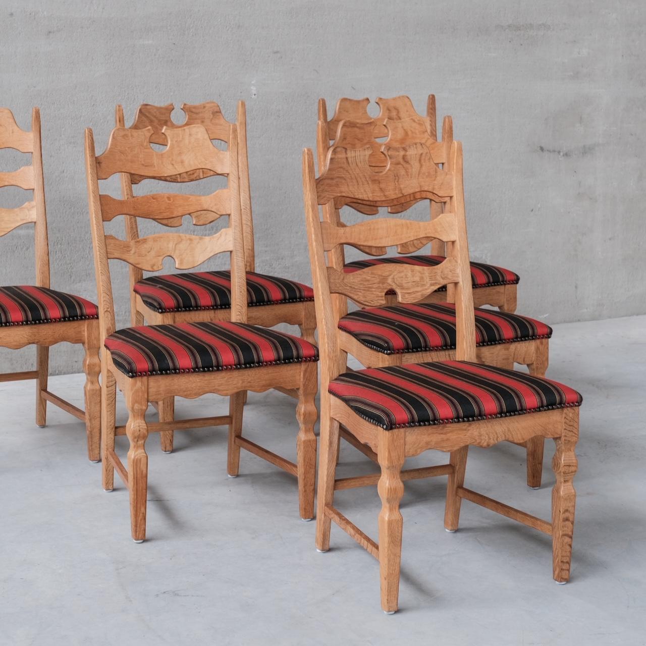 Henning Kjaernulf Oak Danish Mid-Century Dining Chairs '6' For Sale 8