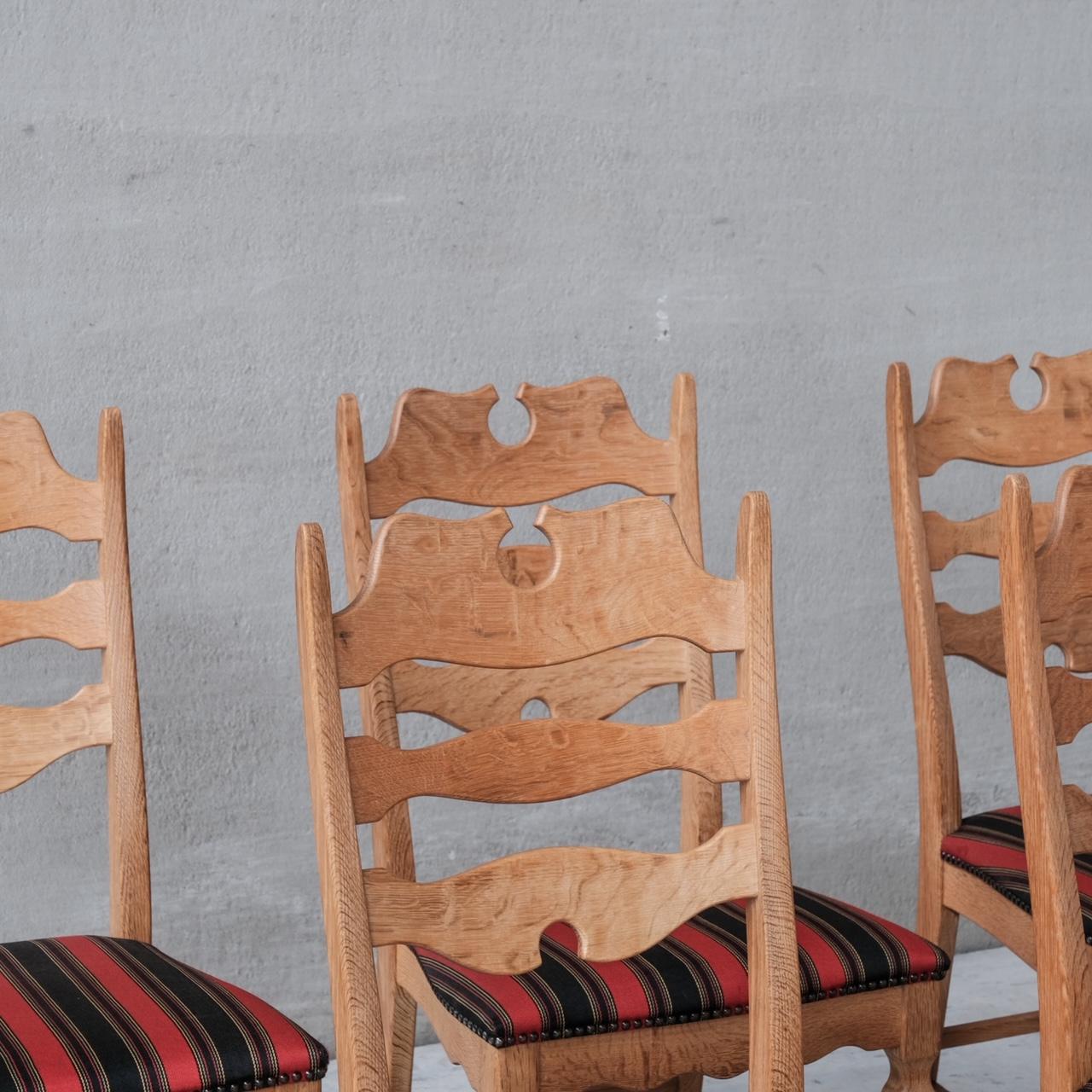 Henning Kjaernulf Oak Danish Mid-Century Dining Chairs '6' For Sale 9