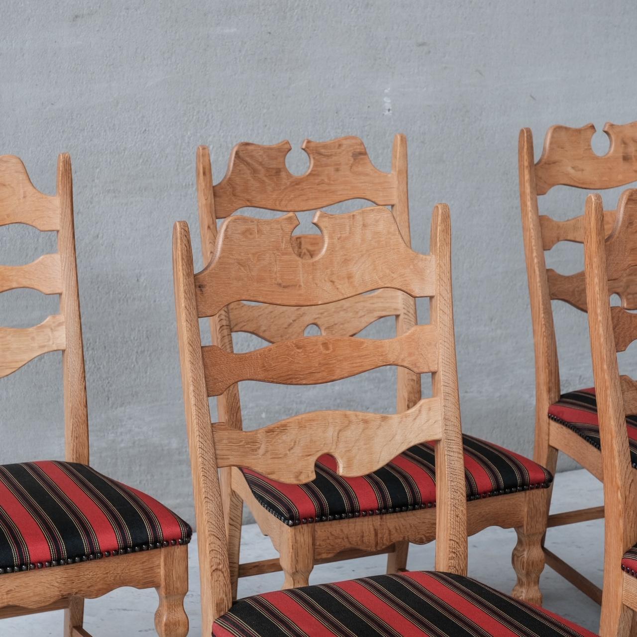 Henning Kjaernulf Oak Danish Mid-Century Dining Chairs '6' For Sale 10