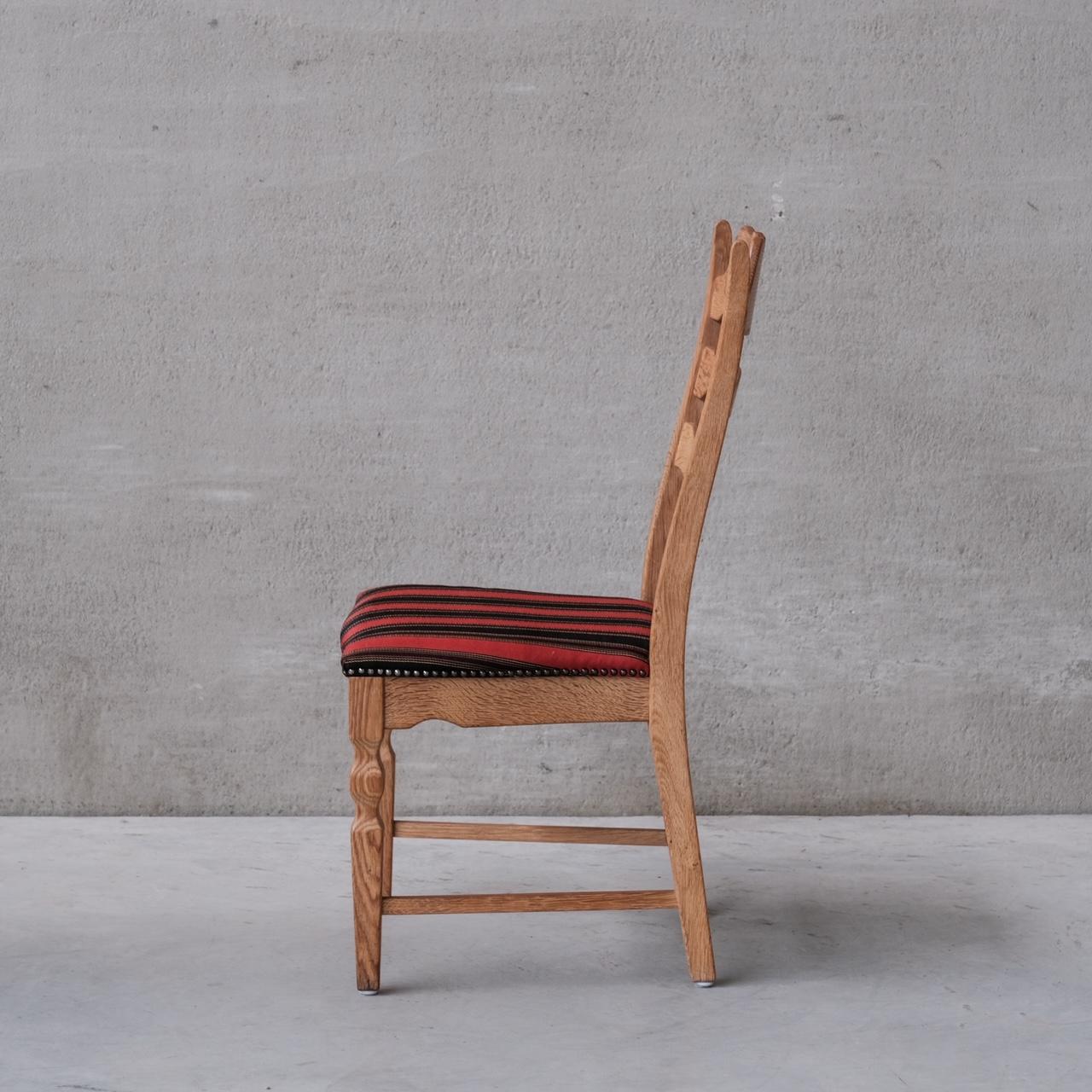 20th Century Henning Kjaernulf Oak Danish Mid-Century Dining Chairs '6' For Sale