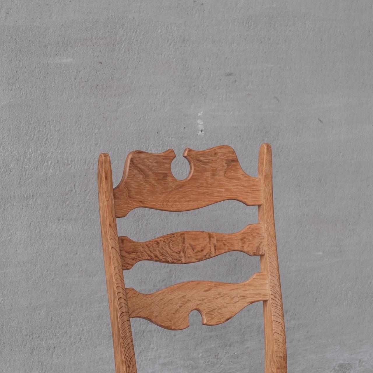 Henning Kjaernulf Oak Danish Mid-Century Dining Chairs '6' For Sale 2