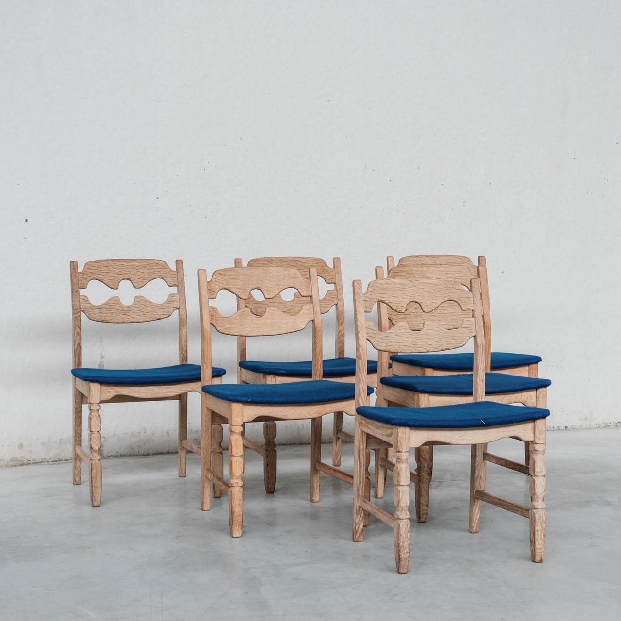 Henning Kjaernulf Oak Danish Mid-Century Dining Chairs For Sale 6
