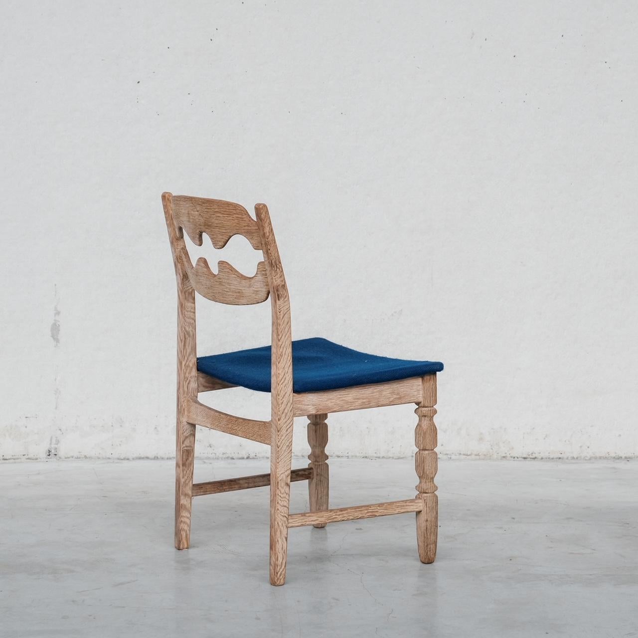 Mid-Century Modern Henning Kjaernulf Oak Danish Mid-Century Dining Chairs For Sale