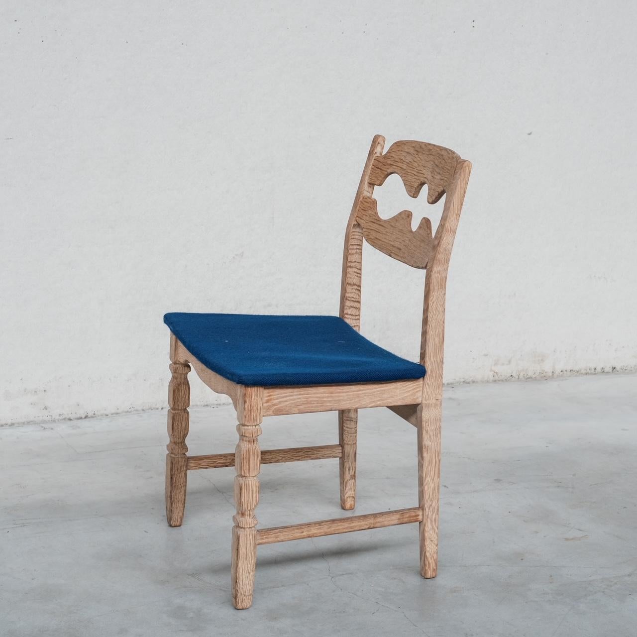 Mid-20th Century Henning Kjaernulf Oak Danish Mid-Century Dining Chairs For Sale