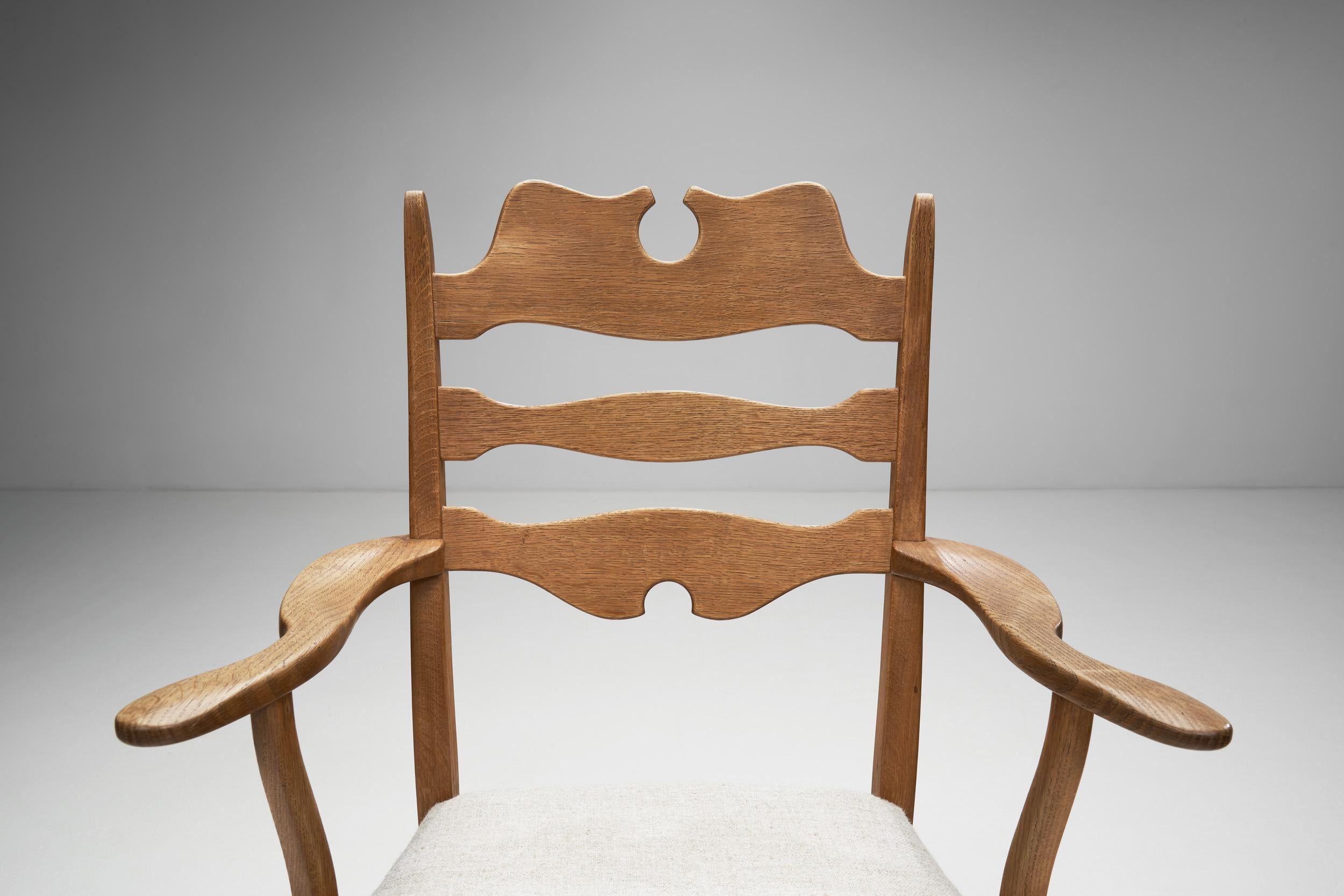 Henning Kjærnulf Oak Dining Chairs for Nyrup Møbelfabrik, Denmark 1960s 7
